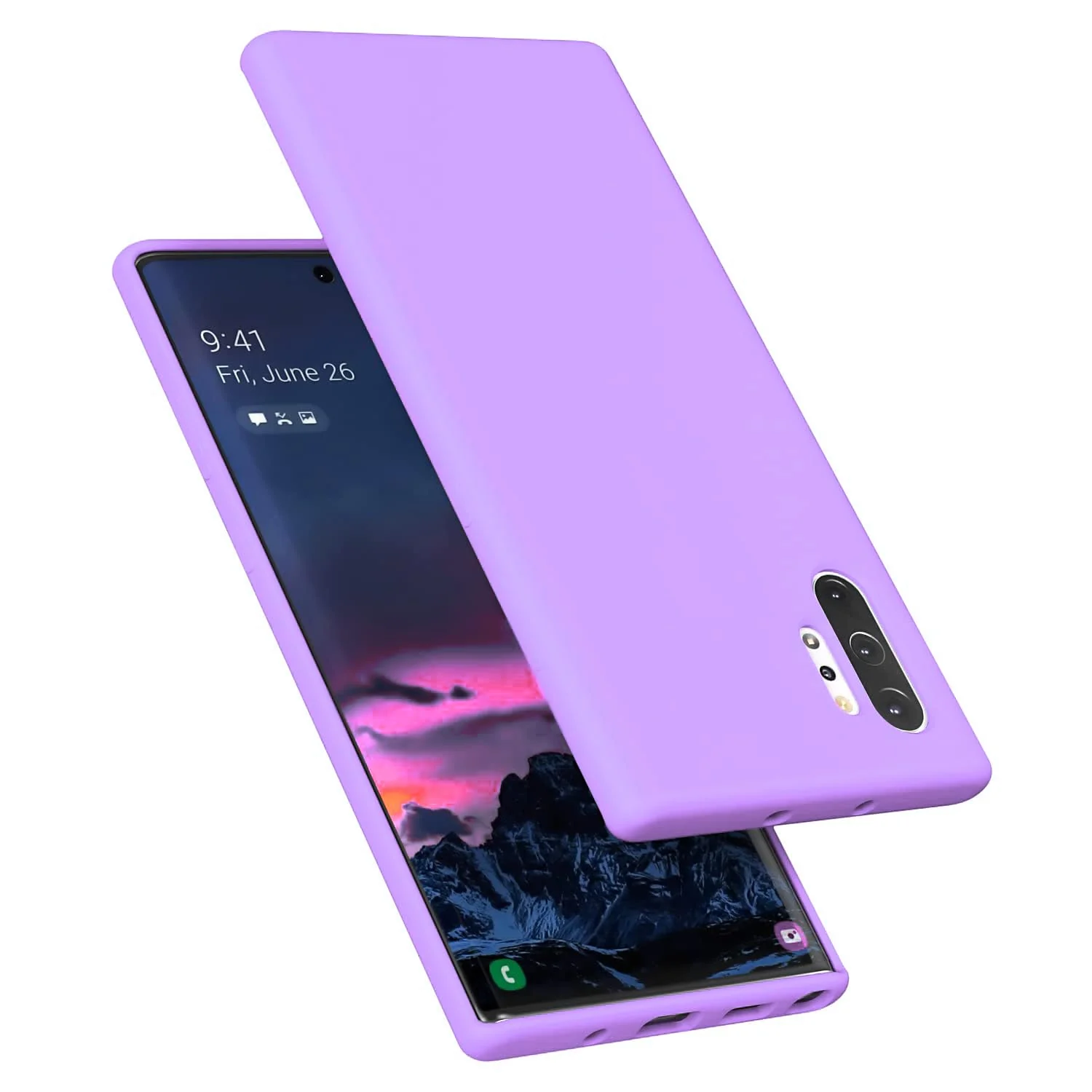 Dl3 Mobilak Samsung Galaxy Note 10 Plus (Note 10+) Case,Soft Flexible Silicone Gel Rubber Bumper Cover,Full Body Shockproof Protective Phone Case (Black)