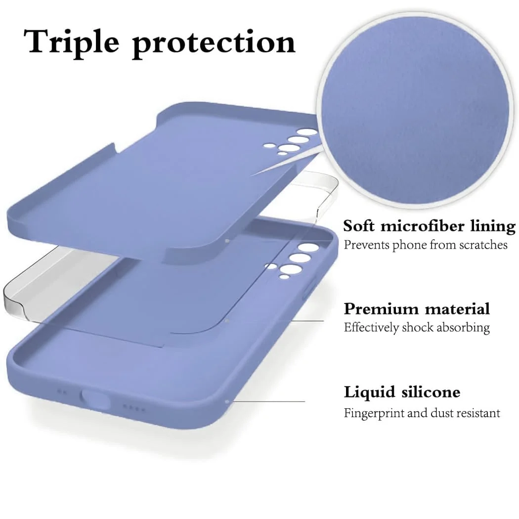 DL3 Mobilak Liquid Silicone Case for Huawei nova 5T, Shock-absorbing protection, Scratch-resistant surface, Soft microfiber lining - Baby Blue