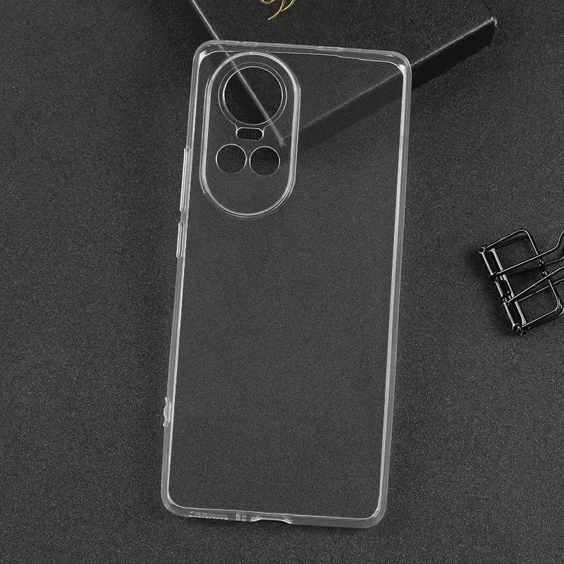 DL3 Mobilak Case Compatible with OPPO Reno 10 / OPPO Reno 10 Pro 5G Case Crystal Soft TPU Gel Case Flexible Silicone Anti-Scratch Camera Protection TPU Cover - Clear
