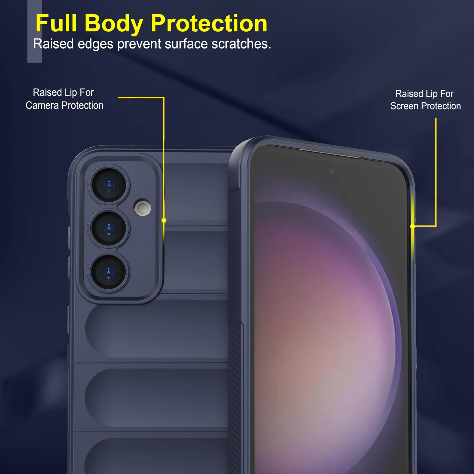 DL3 Mobilak Rugged Protective Case for Samsung Galaxy A55, Camera protection, Shock-absorbing protection, Non-slip grip - Blue