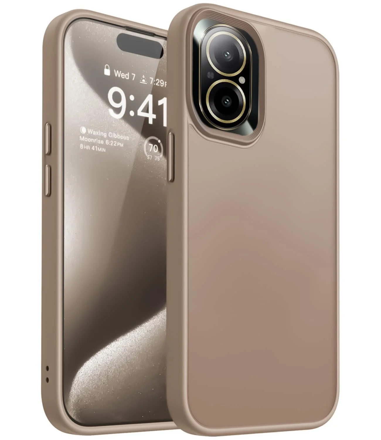 Dl3 Mobilak Matte Case for Oppo Realme C67 4G, Shockproof Drop Protection, Frosted Translucent Matte Back Phone Cover, Anti-Fingerprint (Desert Brown)