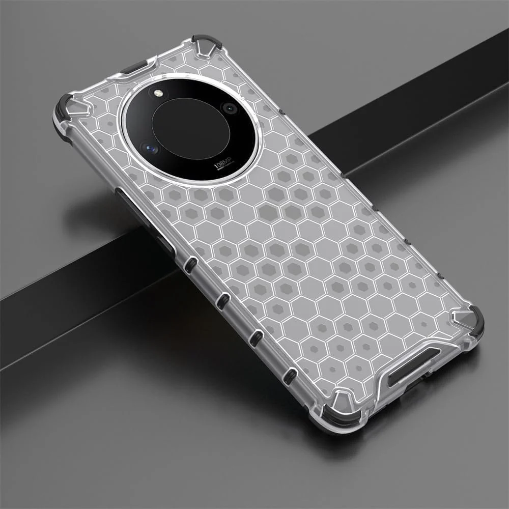 DL3 Mobilak Honeycomb Protective Case for Honor X9b / Honor Magic 6 Lite / X50, Shock-absorbing protection, Transparent design, Slim, lightweight profile - Clear