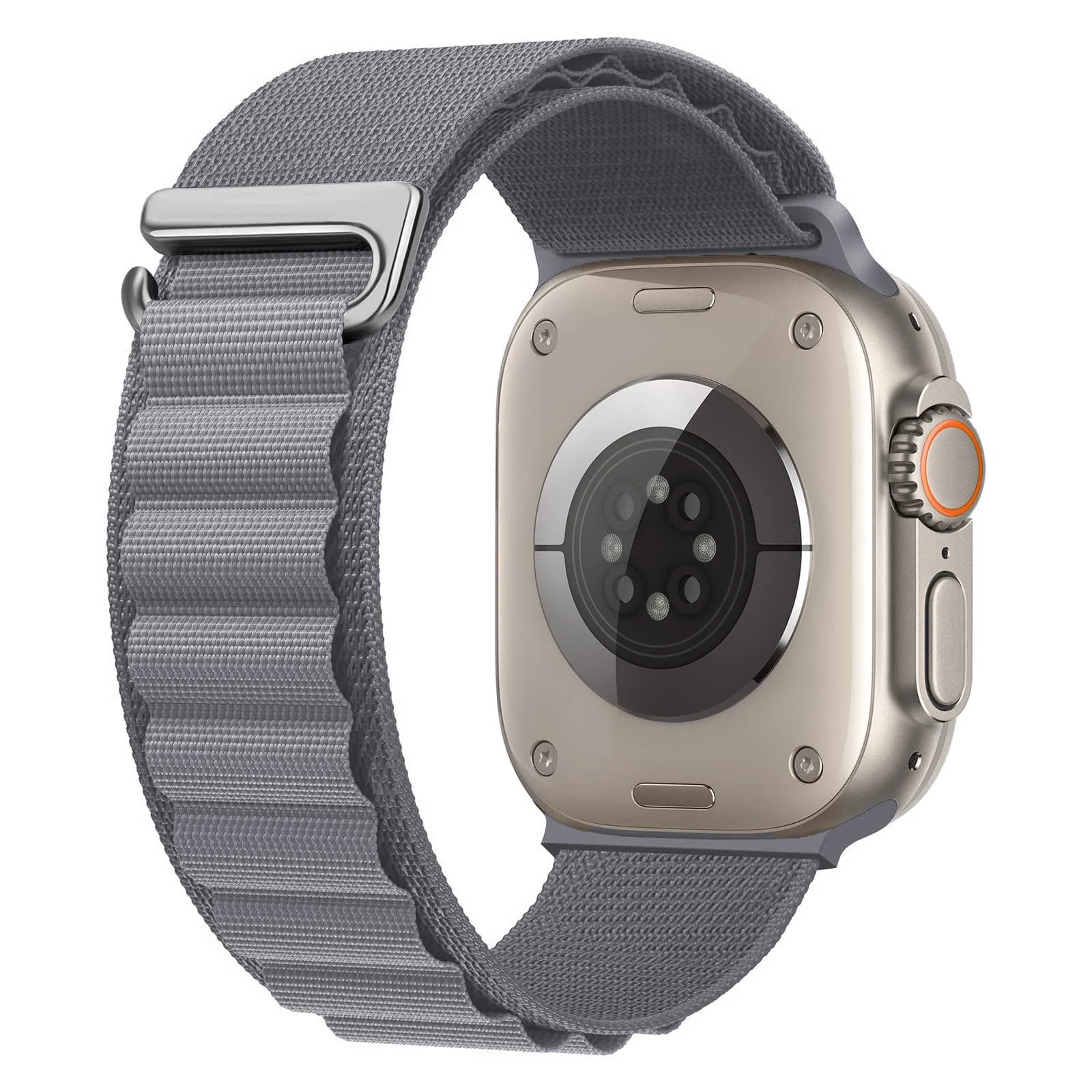 Apple Watch Ultra 49MM 45MM 44MM 42MM — DL3 Mobilak Trail/Alpine Loop Nylon Band Compatible with Apple Watch Ultra 2/Ultra Band 49mm 45mm 44mm 42mm, Adjustable with Metal C-Hook Strap for iWatch Ultra Series 9/8/7/6/5/4/3/2/1/SE2/SE - Dark Grey