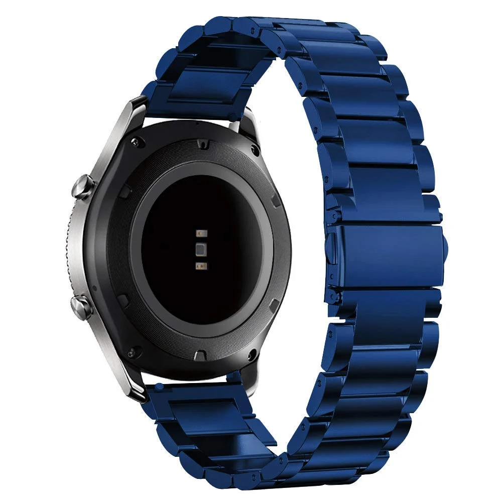 DL3 Mobilak Metal Band 20MM Strap for Samsung Gear Sport, Watch 4/5/5 Pro, S2 Classic, Active 2 40mm 44mm, Amazfit GTS 3/4/4 Mini, Bip 3/Pro/U, GTS 2 Mini/2e - Blue