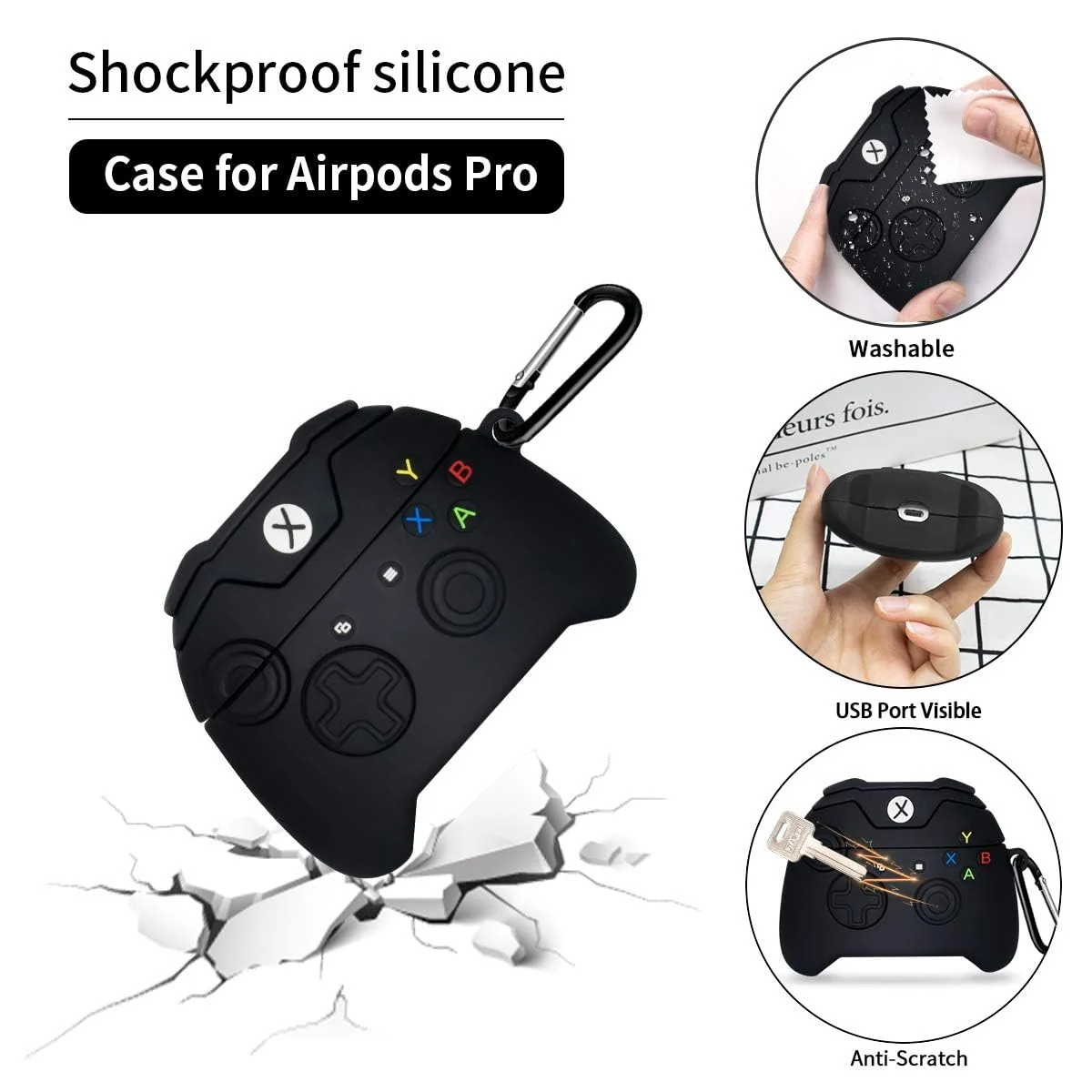DL3 Mobilak Compatible with AirPods Pro 2/1 Gen Case Soft Silicone Shockproof Cover for Apple iPod Pro 2nd/1st Generation, New 3D Cute Cartoon Creative Fun Case with Keychain Design - Style 17
