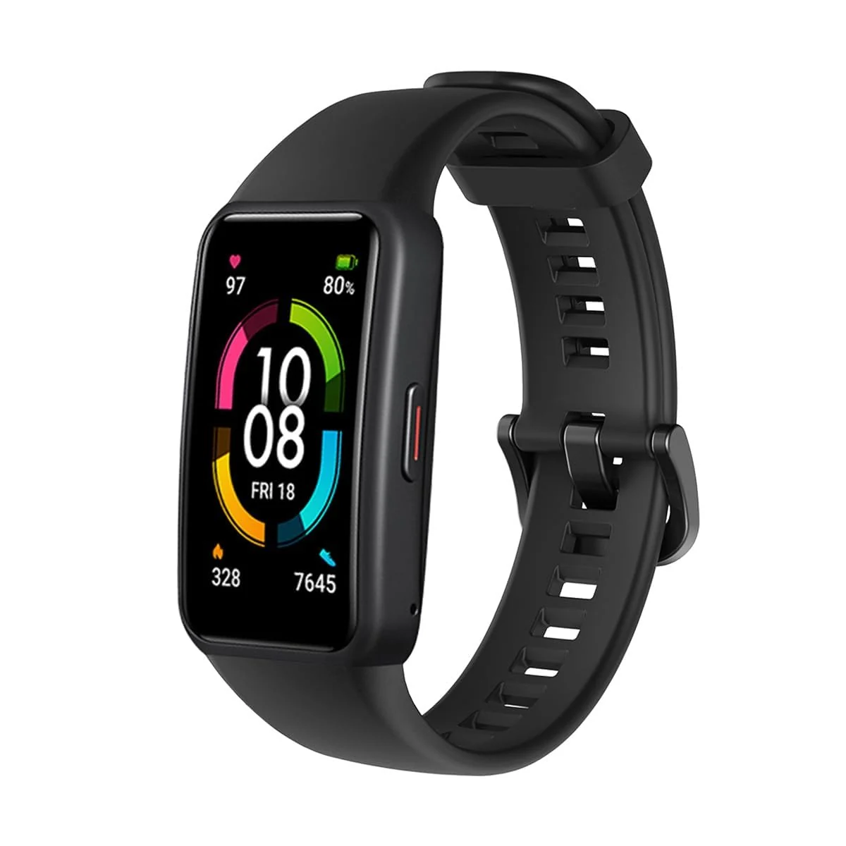 DL3 Mobilak Bracelet Compatible With Huawei Band 6/Honor Band 6/Band 6 Pro/Band 6 NFC Wristbands for Men Women, Silicone Strap, Waterproof Sports Replacement Straps - Black