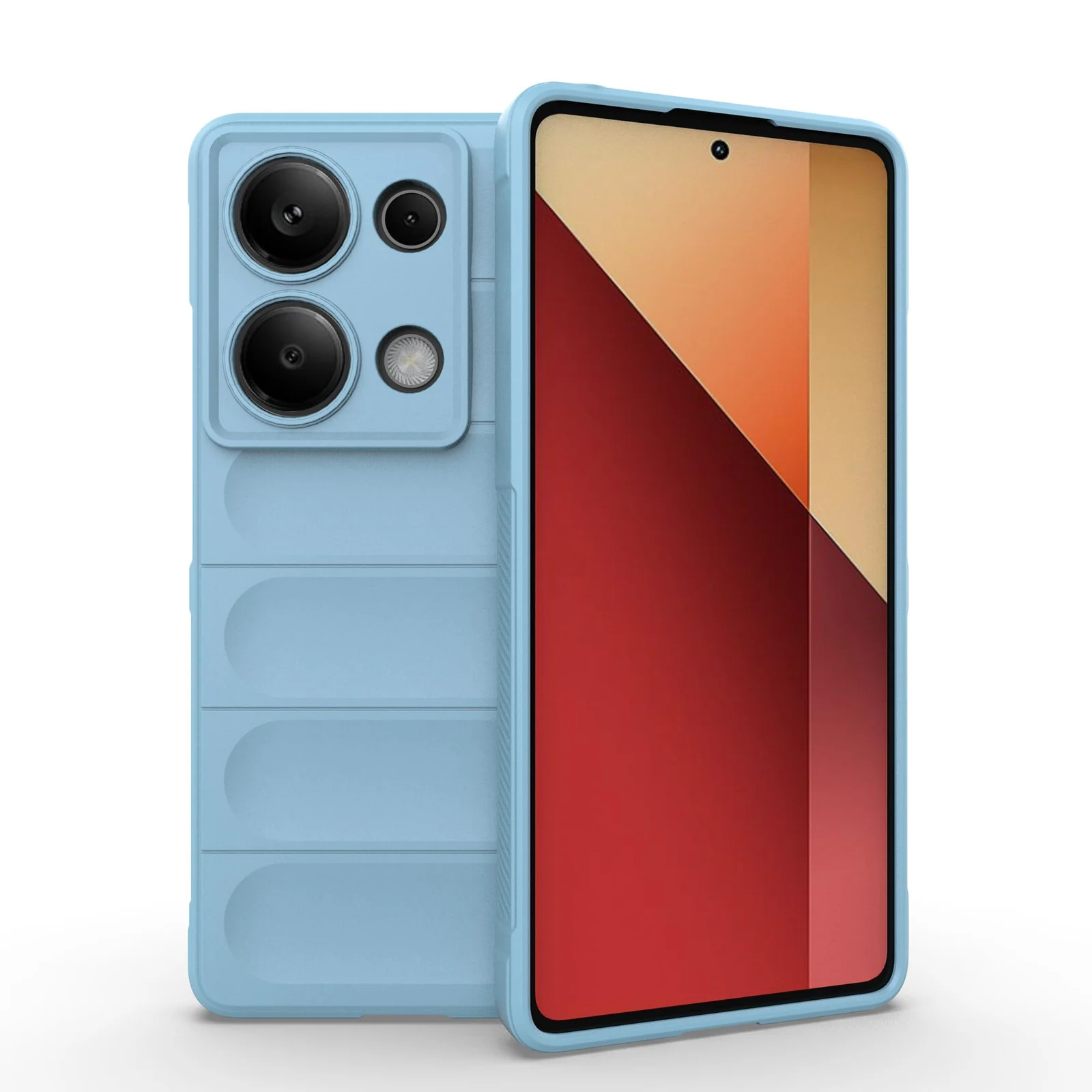 DL3 Mobilak Flexible Silicone and TPU Protective Case with Camera Protection for Xiaomi Redmi Note 13 Pro 4G / Poco M6 Pro 4G - Baby Blue