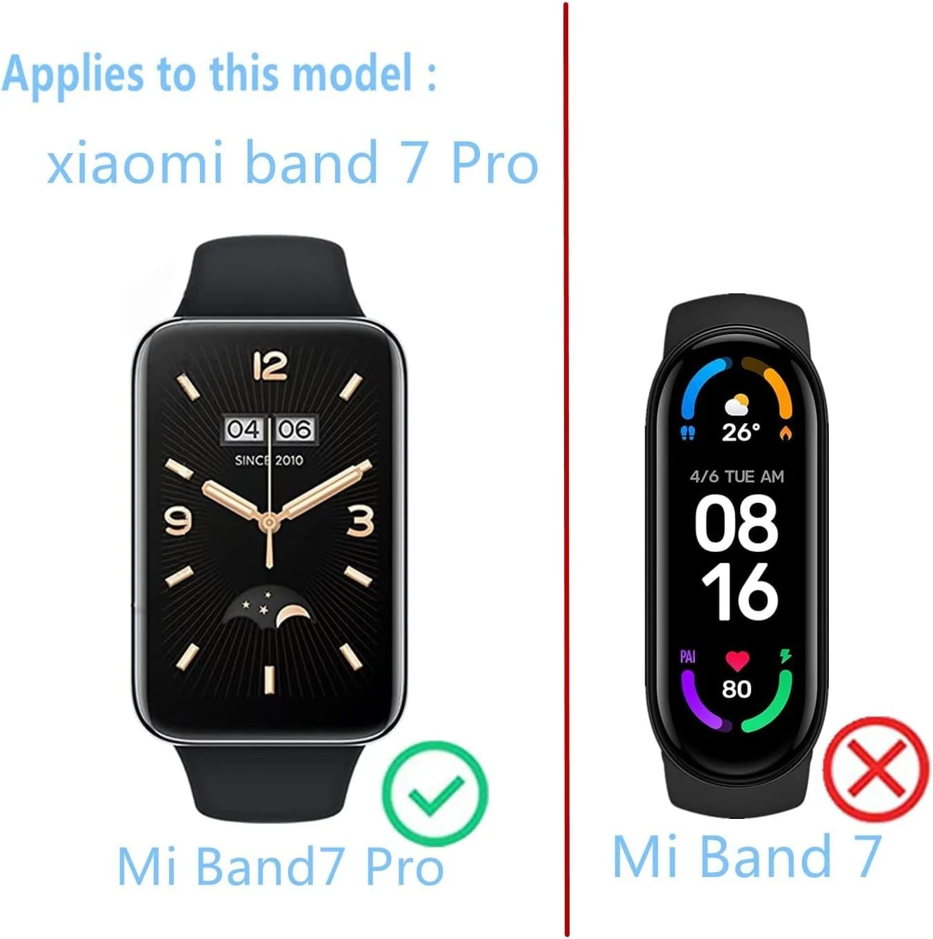 DL3 Mobilak Screen Protector For Xiaomi Mi Band 7 Pro, 3D Curved Soft Edge Protective Film [Anti-Scratch] [Bubble Free] [Ultra Shatterproof] [High Sensitive] (Not Glass) - Black