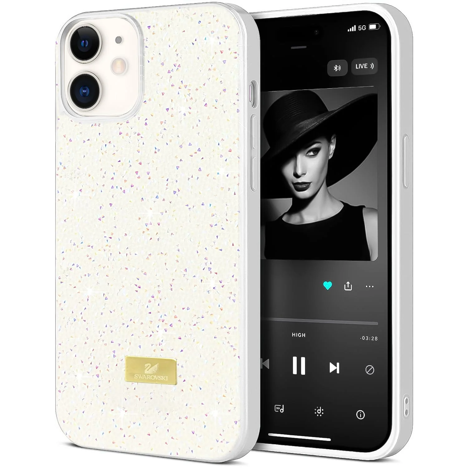 DL3 Mobilak Glitter Protective Case for iPhone 11 (6.1-Inch), Supports wireless charging, Shock-absorbing protection, Scratch-resistant surface