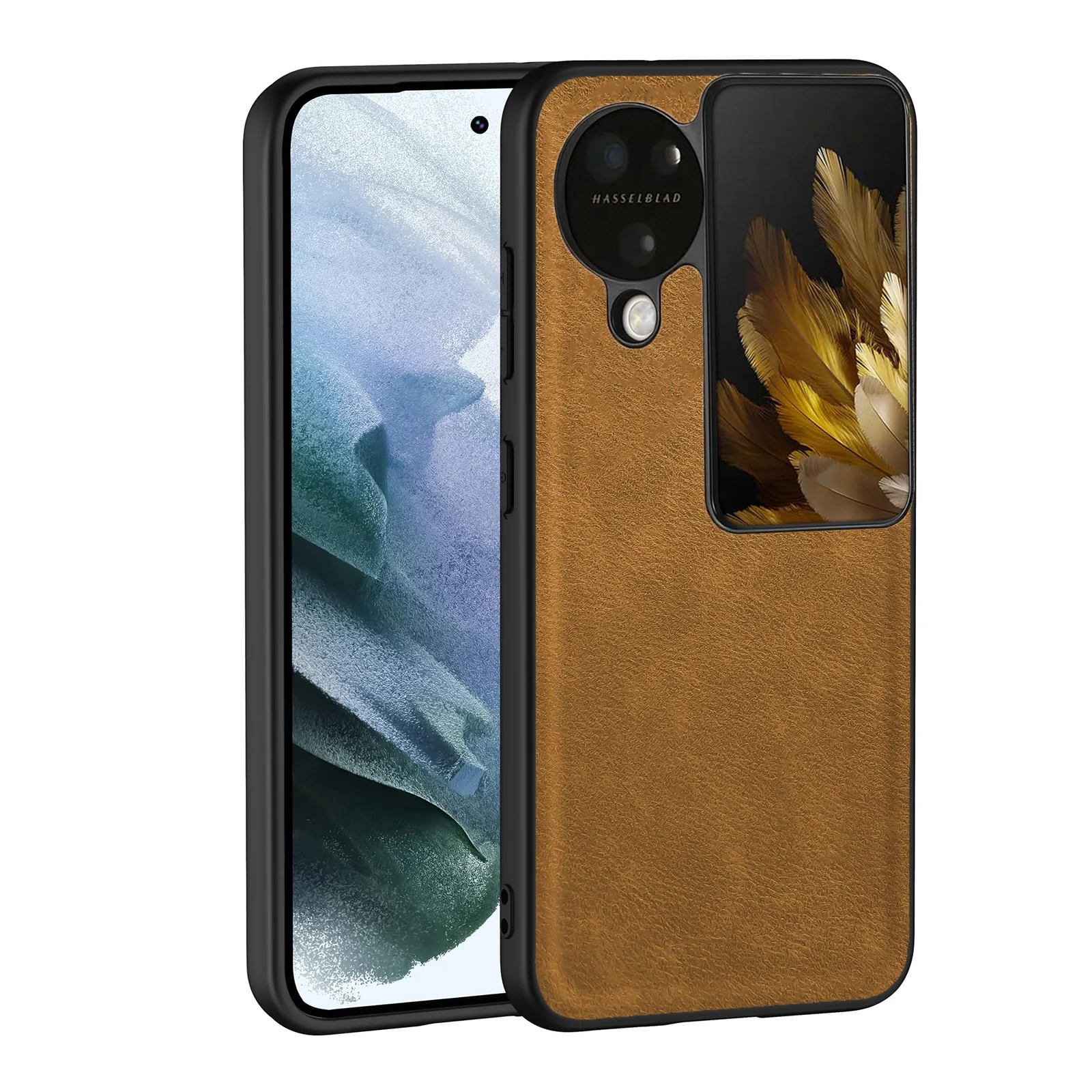Dl3 Mobilak Case for Oppo Find N3 Flip Leather Case,Anti-Drop, Anti-Shock, Non-Slip Texture,Simple Cell Phong Cover (Gray)
