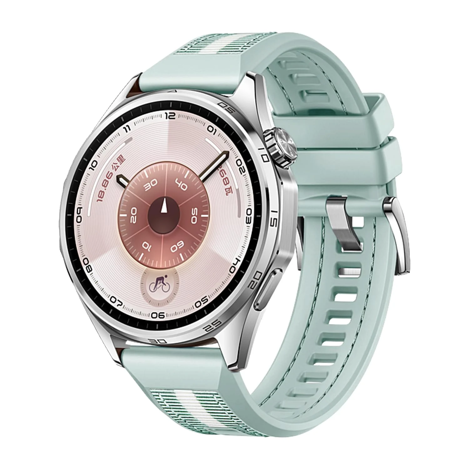 DL3 Mobilak Rubber Strap 22mm Watch Strap Compatible with Huawei Watch GT5/GT6 strap 46mm Nylon Silicone Band for GT3 46mm/GT4/GT 3 Pro/GT 2 Pro/GT 2e/Ultimate Quick Release Watchband - Mint Green