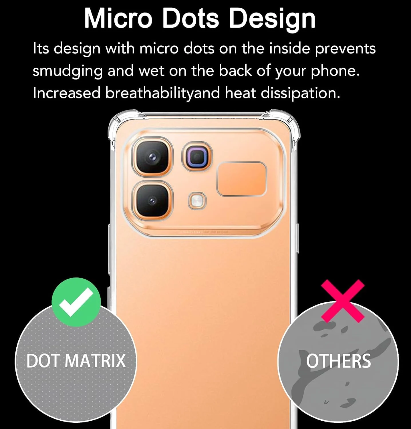 DL3 Mobilak Case Compatible with Infinix Note 60 Pro, Cover SiliconeTransparent TPU Gorilla Anti-shock Protector Camera Shockproof Corners - Clear