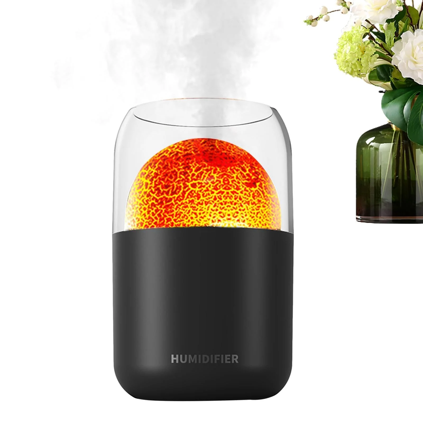 MOBIGON Volcano Mist 300 ml Aroma Diffuser and Humidifier, Black - A-Black