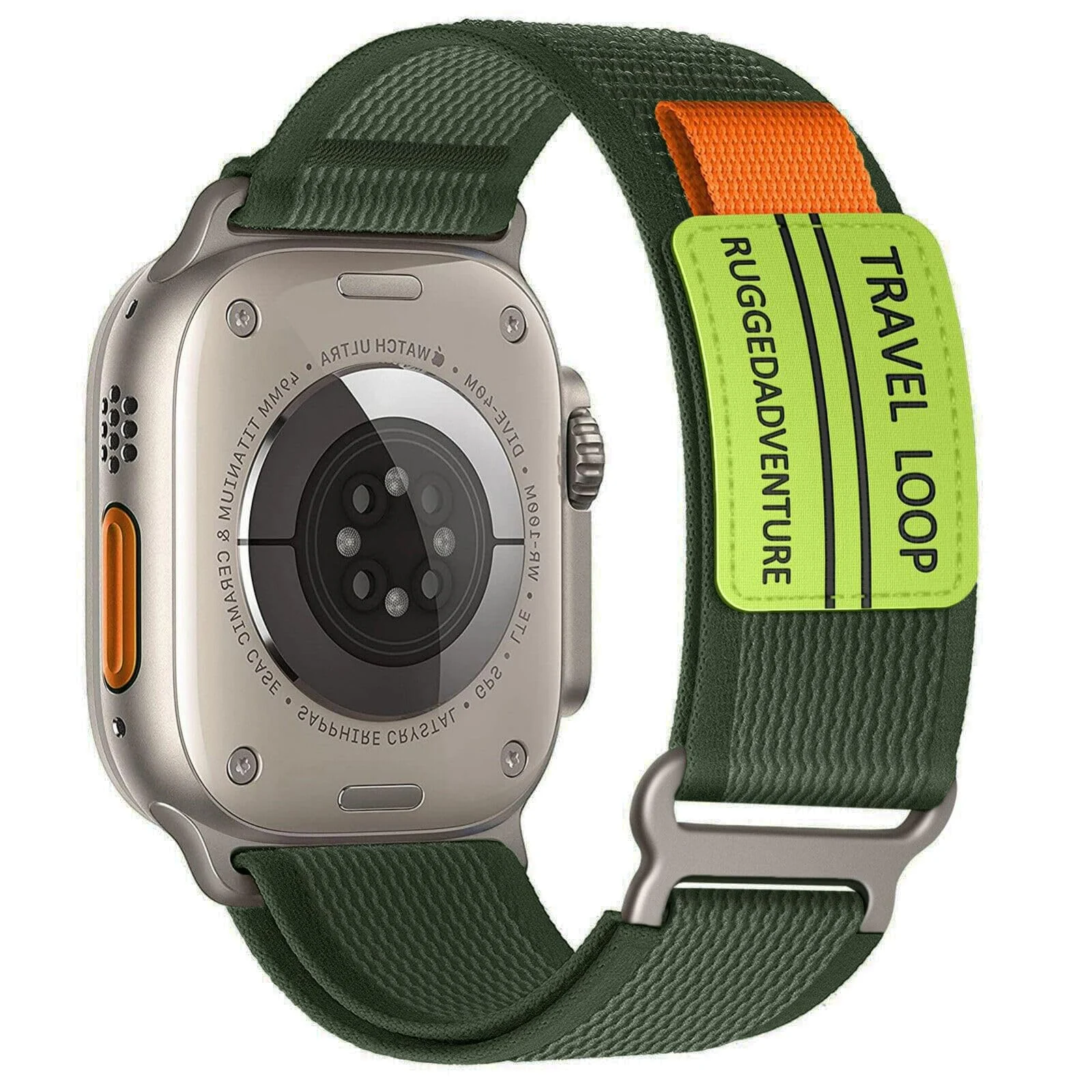 DL3 Mobilak Trail Loop Strap for Apple Watch Ultra Band 49mm 45mm 44mm 42mm iWatch Ultra Band Men Women, Rugged Sport Strap Soft Nylon Wristband for iWatch Ultra 2 Bands Series 9 8 7 6 5 4 3 2 1 SE - Dark Green