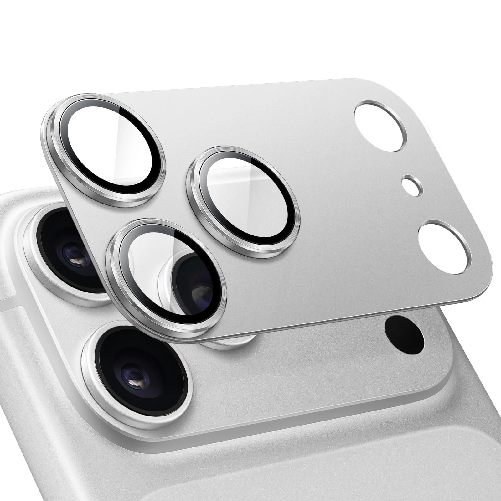 DL3 MOBILAK Full Camera Lens Protector for Apple iPhone 18 Pro Max - Silver