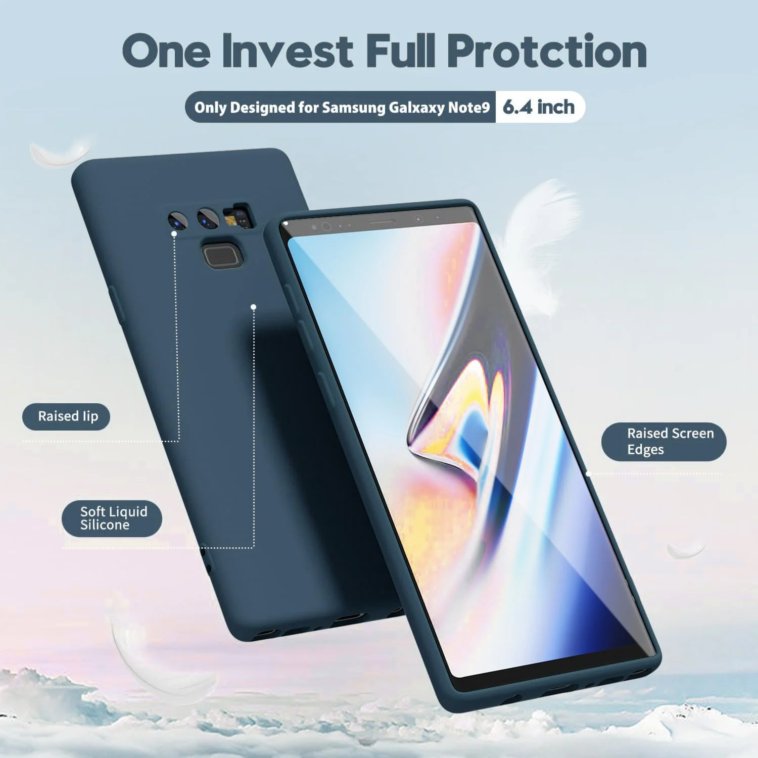 DL3 Mobilak Liquid Silicone Protective Case for vivo V27e / vivo S16e with Microfiber Lining and Shockproof Design - Blue