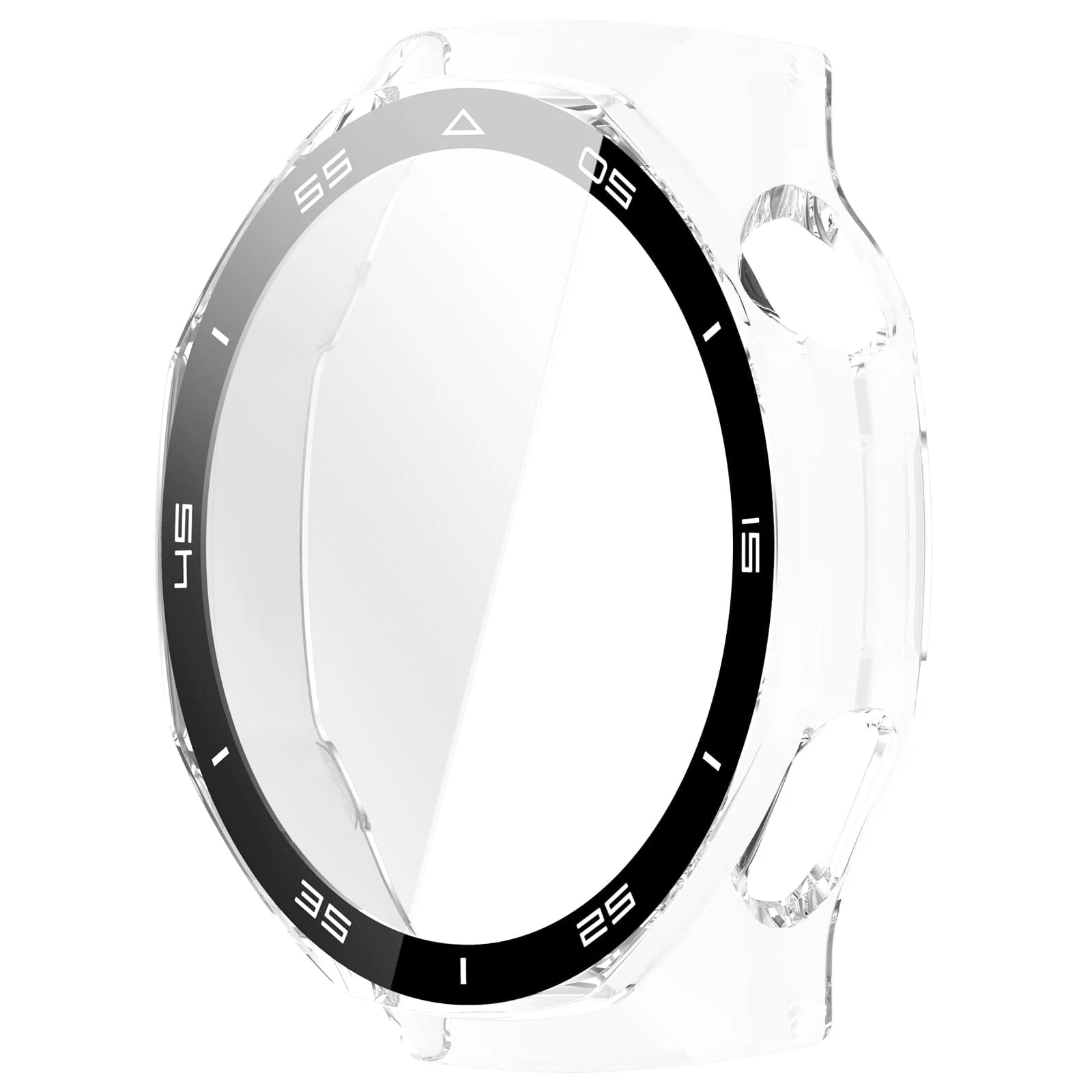 DL3 Mobilak Protective Case for Huawei Watch GT 6 Pro 46mm, Hard PC Bumper Cover with Built-in Tempered Glass Screen Protector Shell Cover Full Coverage with Scale for GT6 Pro 46 mm - Clear