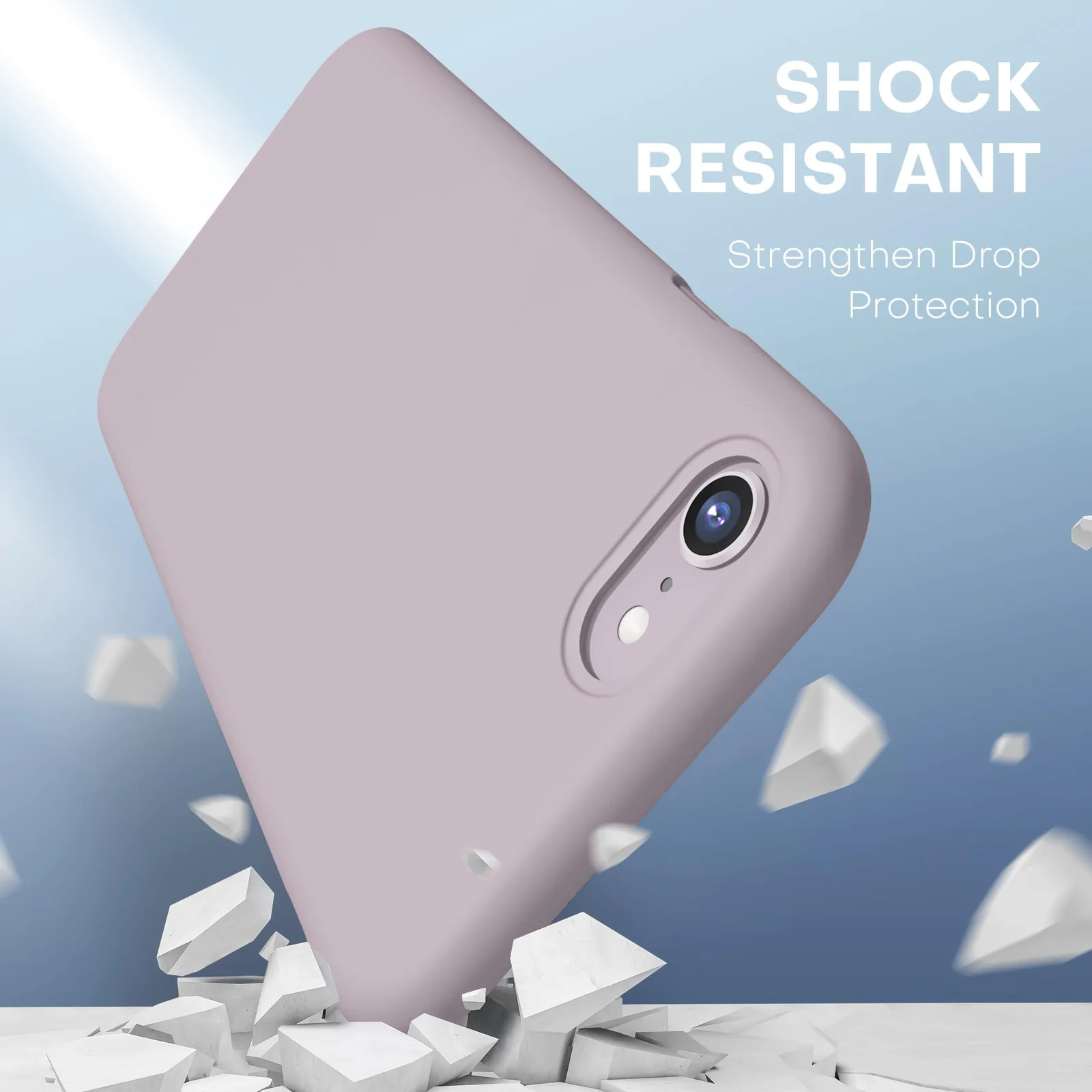 DL3 Mobilak Liquid Silicone Case for iPhone 6 / 6S, Shock-absorbing protection, Scratch-resistant surface, Slim, lightweight profile - Lavender Pink