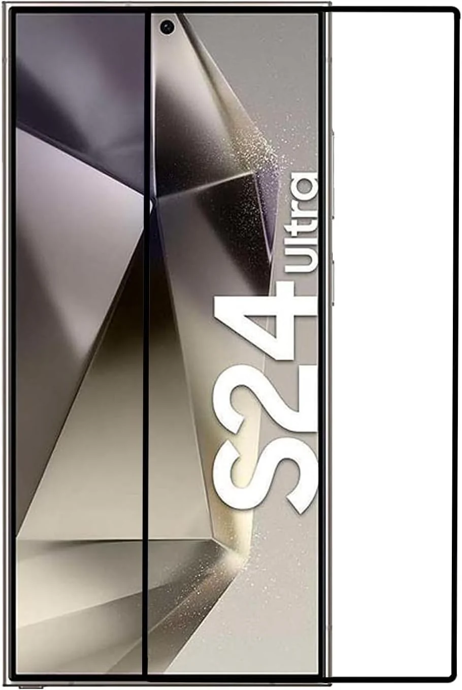 DL3 Mobilak 5D Curved Full Glass Screen Protector For samsung galaxy S24 ultra Frame Protector - Black