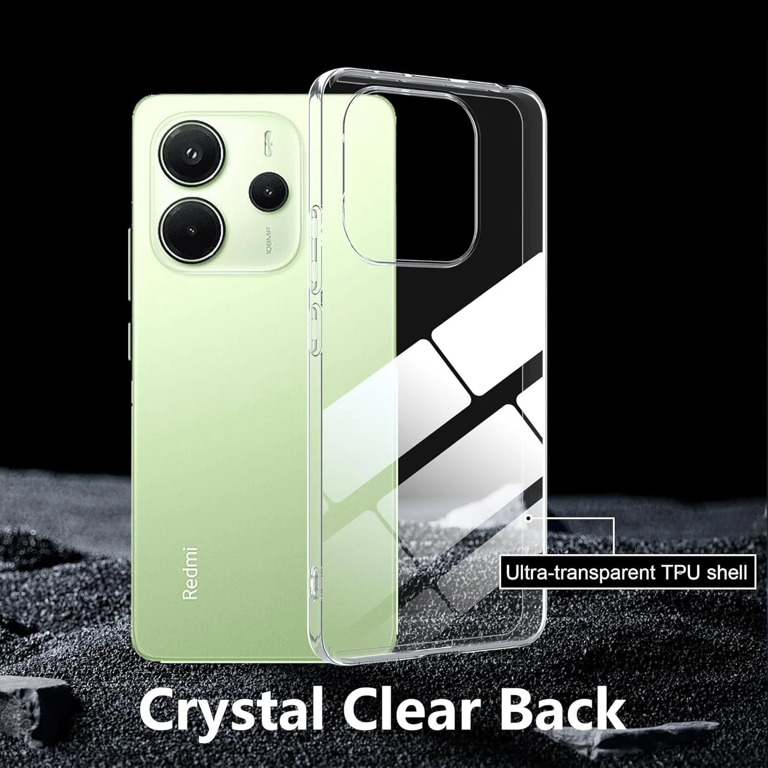 DL3 Mobilak Protective Case Compatible with Xiaomi Redmi Note 14 4G (Not 5G) Cover, Mobile Phone Case Thin Soft Silicone Anti-Yellow Protective Case - Clear