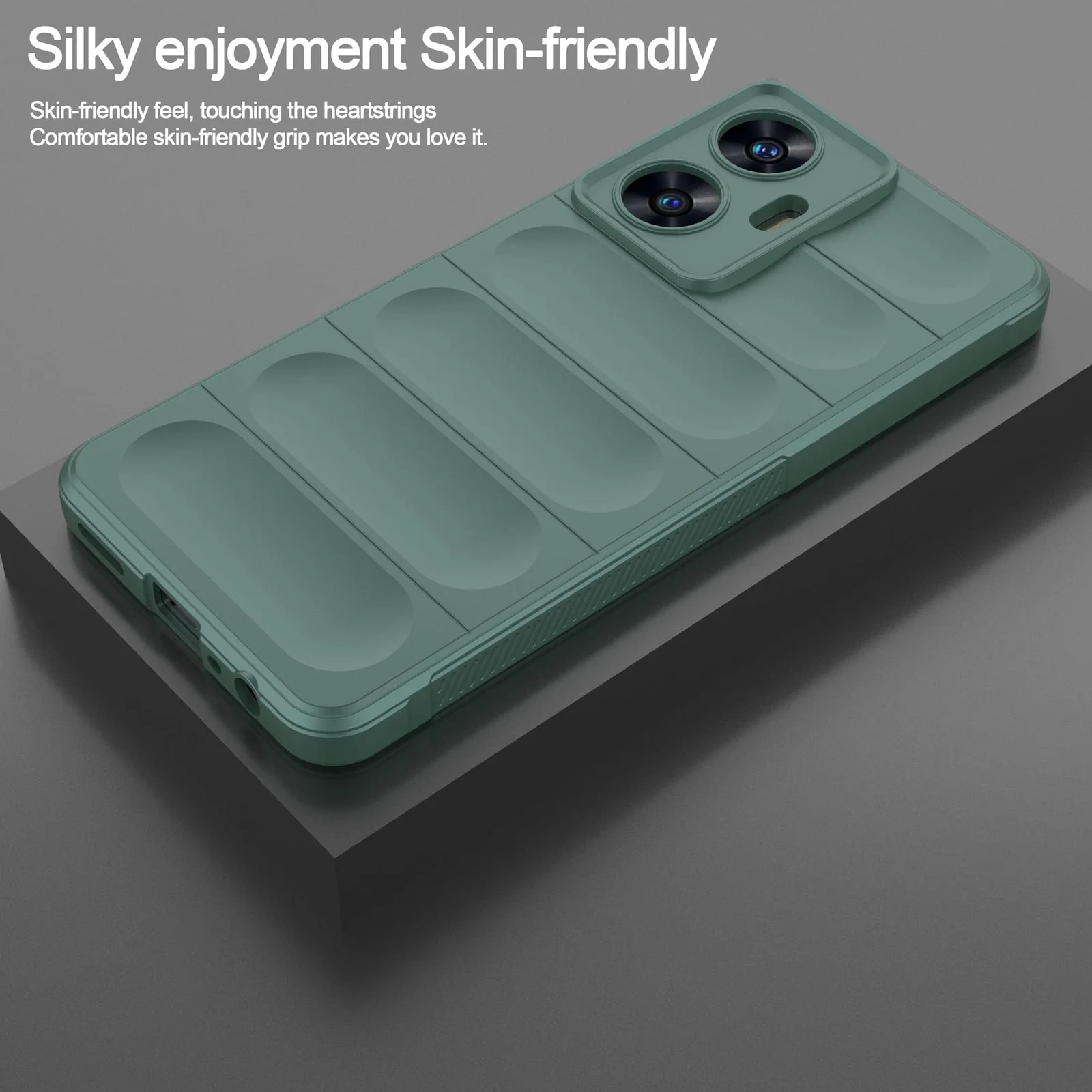 DL3 Mobilak Flexible Silicone and TPU Protective Case with Camera Protection for realme C55 / Narzo N55 - Green