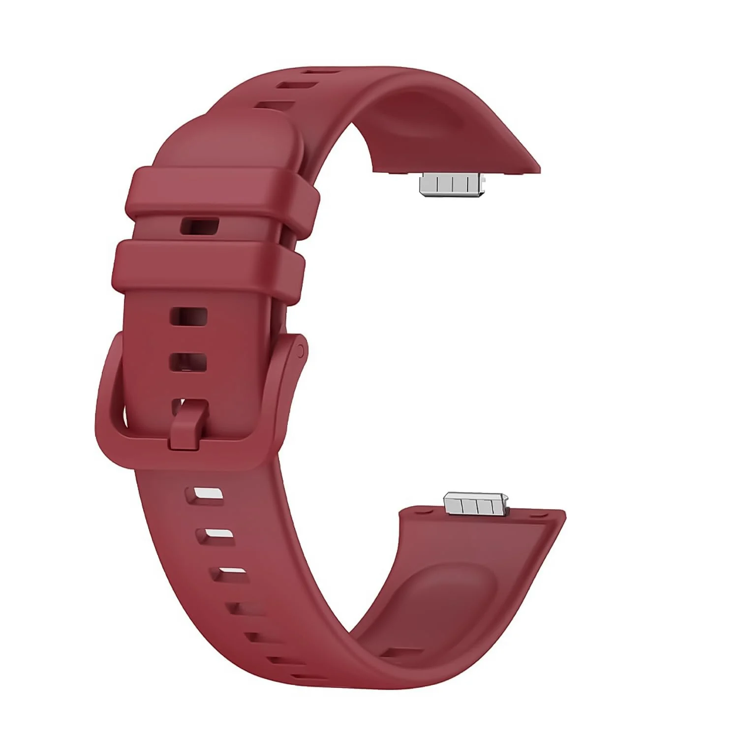 DL3 Mobilak Silicone Bracelet for Huawei Watch Fit 3/Watch Fit 4 Pro/Fit 4 Strap, Soft Silicone Sport Replacement Strap for Women/Men, Adjustable Waterproof Sports Band - Dark Red