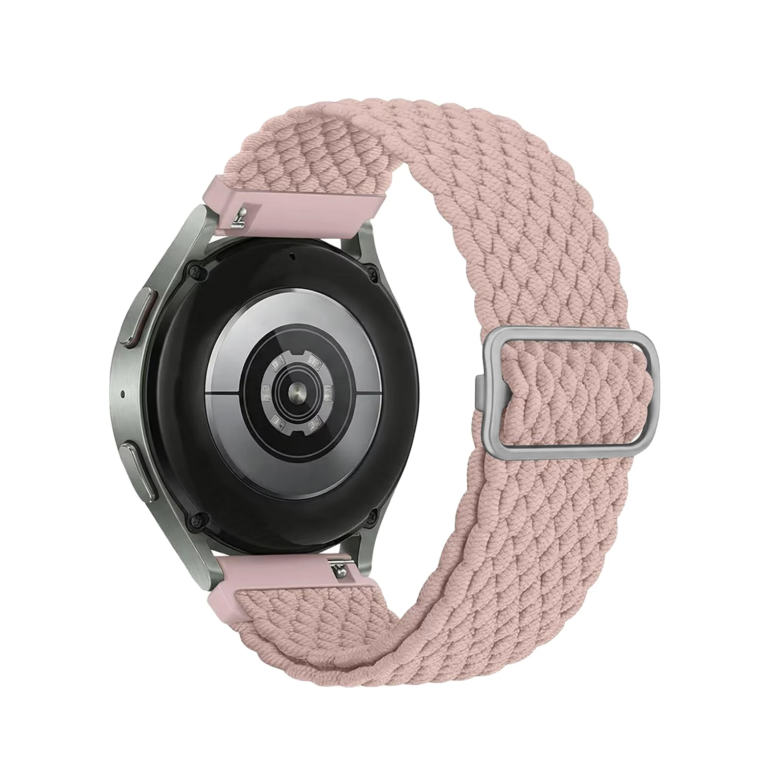 DL3 Mobilak 22mm Stretchy Nylon Strap For Xiaomi Redmi Watch 5 Active/5 Lite/Samsung Galaxy Watch 46mm/Watch 3 45mm/Gear S3/Huawei watch (GT6 GT5 GT4 GT3 GT2 GT 46MM)/GT2E/GT 6 Pro/Amazfit GTR4, Braided Band - Pink Sand