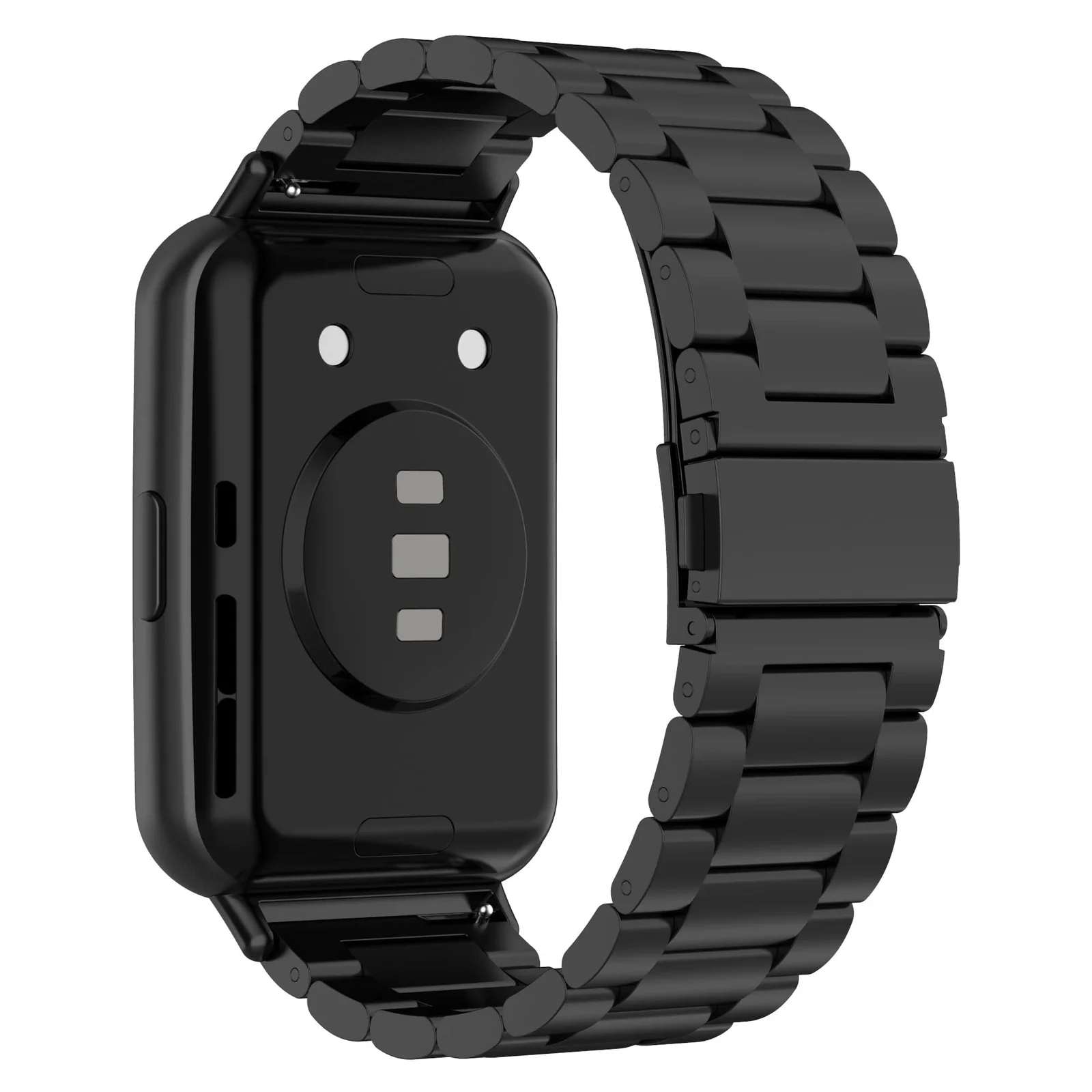 DL3 Mobilak Metal Strap Compatible with Huawei Watch Fit 2 Stainless Steel Watchband Smartwatch Accessories for Huawei Watch Fit 2 & Watch Fit 2 Elegant & Watch Fit 2 Active Straps - Black