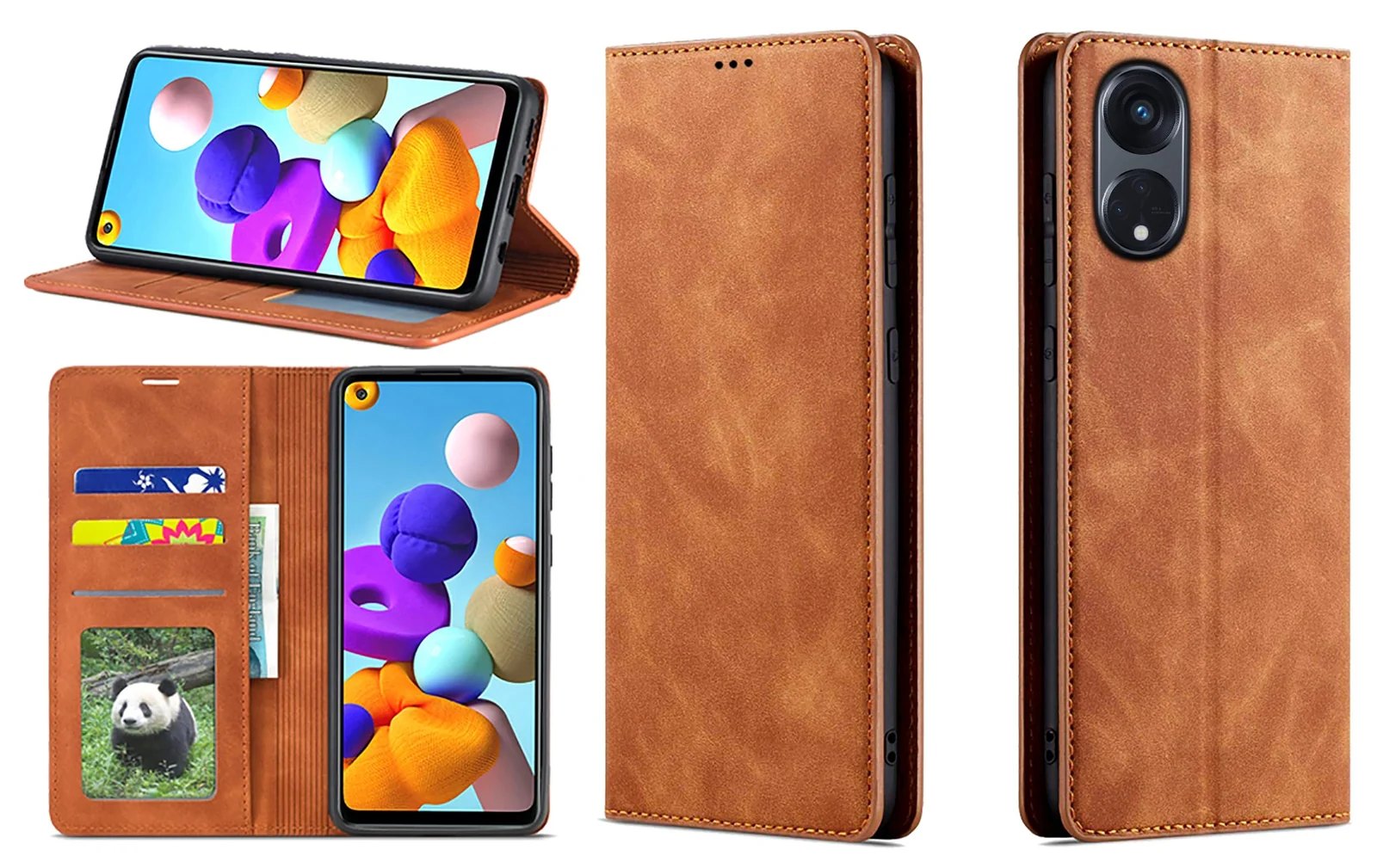 Dl3 Mobilak Premium PU Leather Flip Folio Case for Oppo Reno 8T 5G, Magnetic Closure Protective Case Kickstand Card Cash Slot Shockproof Durable Wallet Cover Soft TPU (Gray)