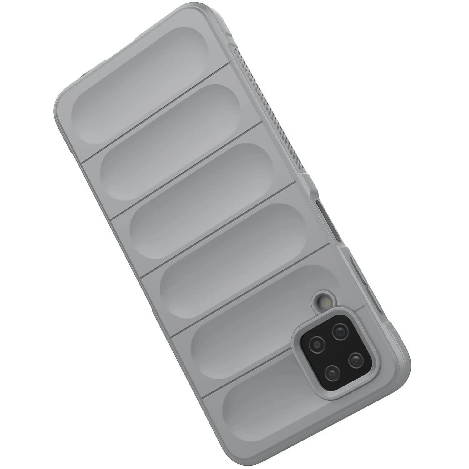 DL3 Mobilak Flexible Silicone and TPU Protective Case with Camera Protection for Samsung Galaxy A12 / M12 - Gray