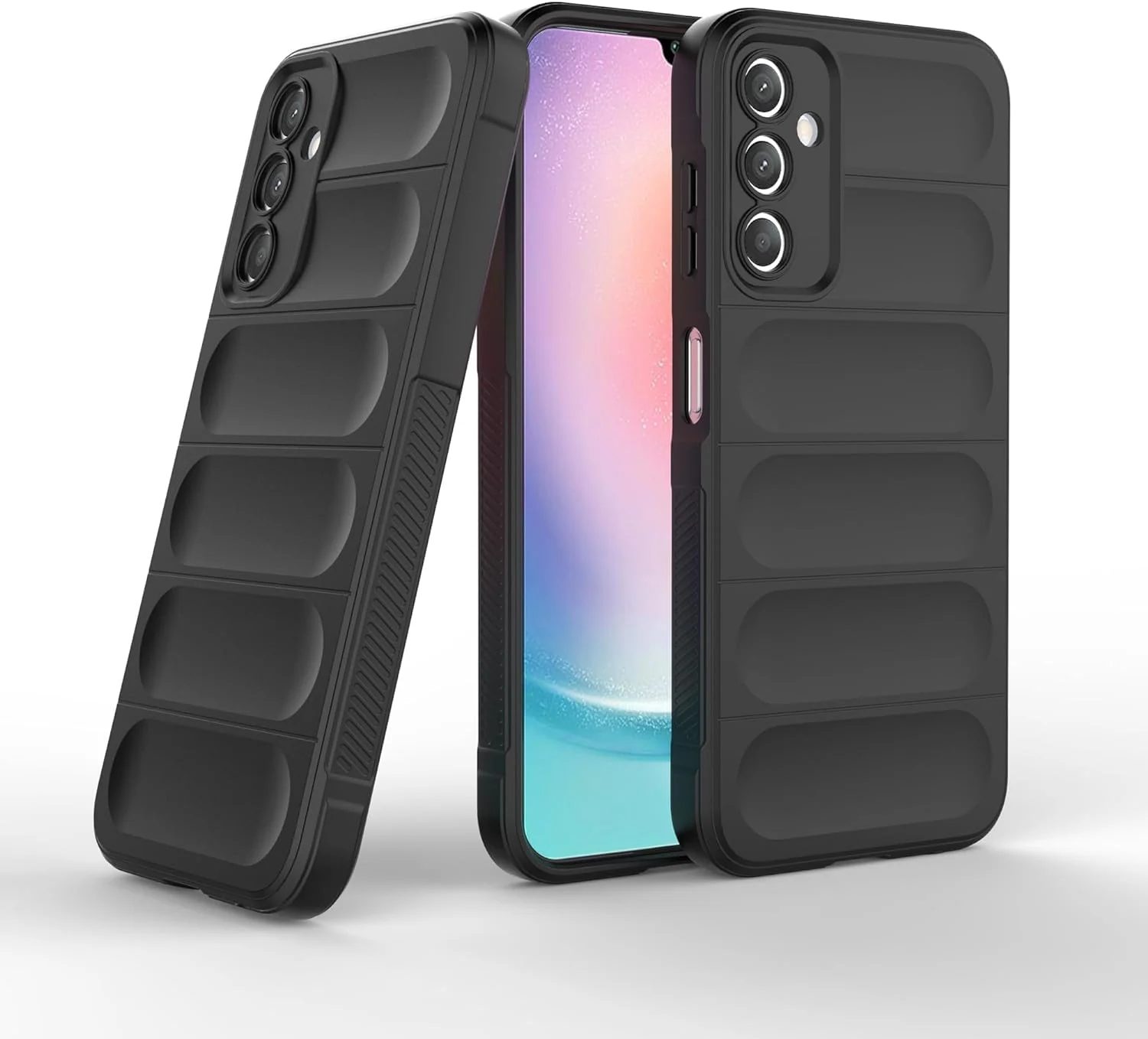DL3 Mobilak Soft Silicone Protective Case for Samsung Galaxy A25 with Camera Protection and Shockproof Design - Black