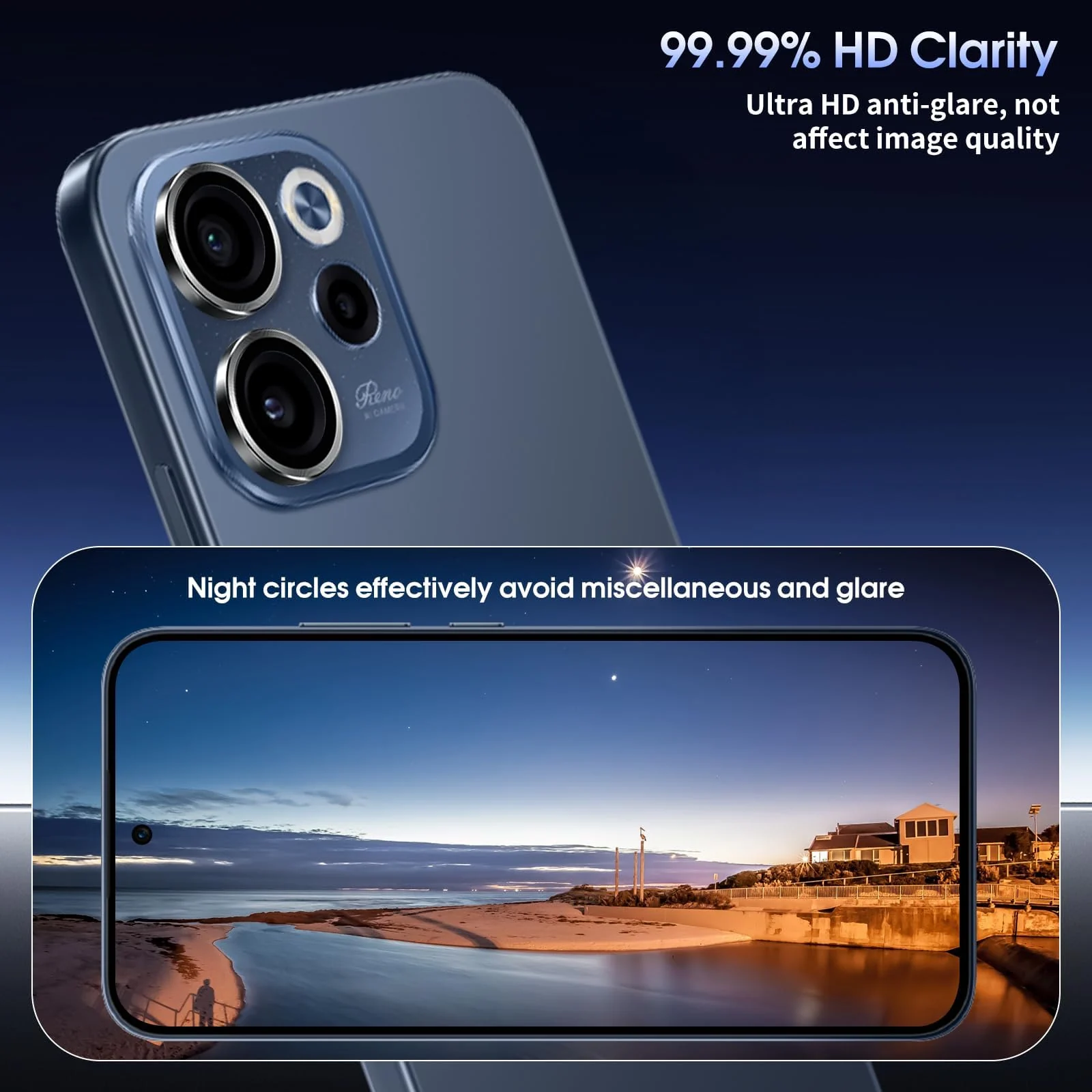 DL3 Mobilak Camera Lens Protector for OPPO Reno 15F / OPPO Reno15 FS Accessories, 9H Tempered Glass Metal Individual Ring Camera Cover Screen Protector, Case Friendly, Anti Scratch - Black