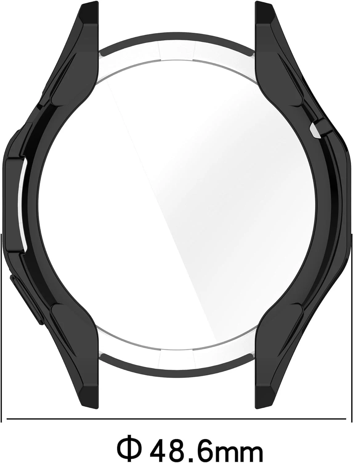 DL3 Mobilak Case Compatible with Huawei Watch GT4 46MM Case All-Around Screen Protector Watch Soft TPU Shockproof Cover Slim Guard Thin Bumper Shell Protector - Black
