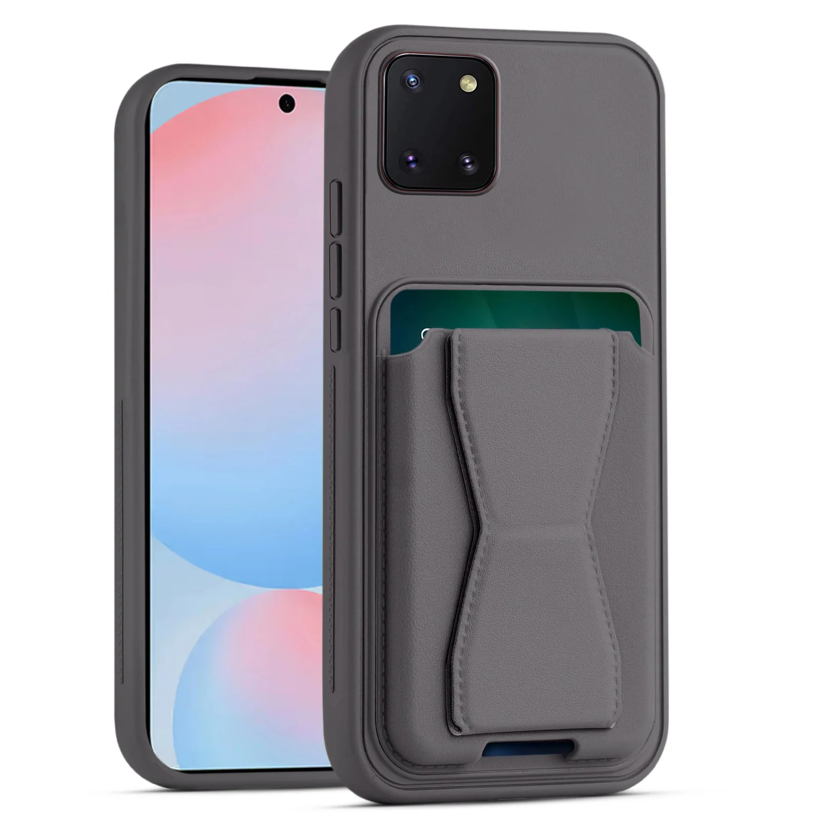 DL3 Mobilak Leather Wallet Case with Card Slot for Samsung Galaxy Note 10 Lite with Camera Protection and Shockproof Design - Lavender Purple