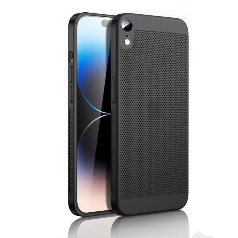 DL3 Mobilak Heat-Dissipation Hard PC Case with Built-In Camera Lens Protector for iPhone XR - Black