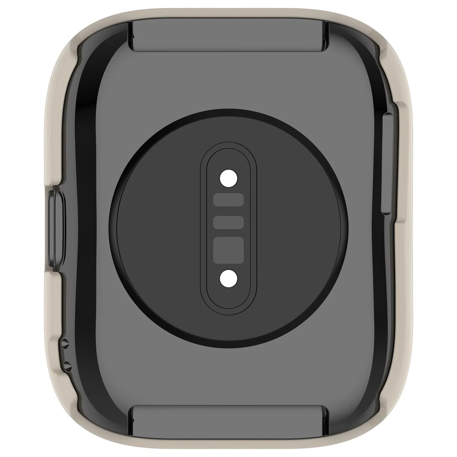 DL3 Mobilak Case with Screen Protector for Amazfit Bip 5, Bumper Full Coverage Hard PC Overall Protective Cover, Built-in Tempered Glass Film High Sensitivity For Amazfit Bip 5 (A2215) - Ivory White