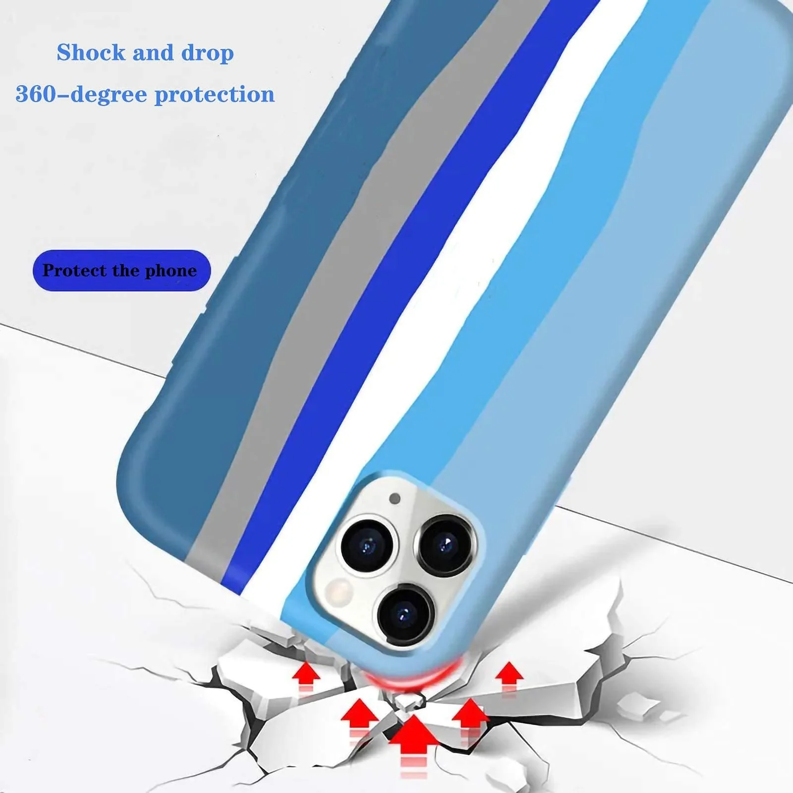 DL3 Mobilak Liquid Silicone Protective Case for iPhone 14 (6.1 Inch) with Camera Protection and Microfiber Lining - Multicolor 3