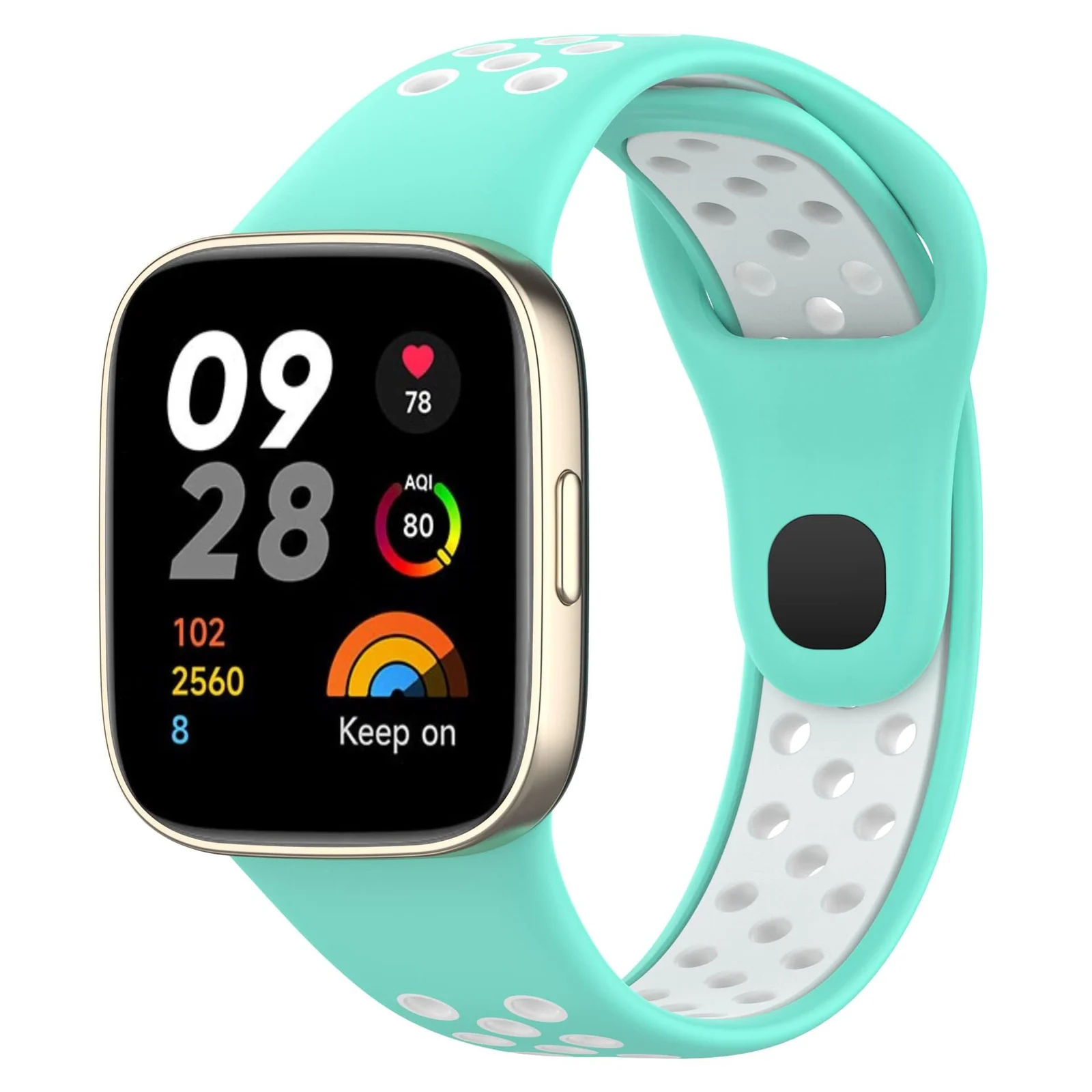 DL3 Mobilak Strap For Xiaomi Redmi Watch 3 (Not for Redmi Watch 3 Lite/Active), [Breathable] Soft Silicone Strap, Two Tone Band, Silicone Replacement Strap - Black