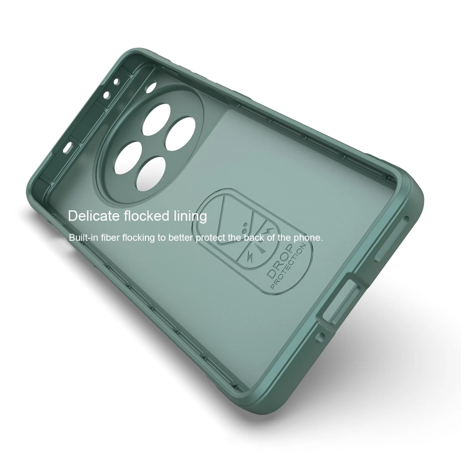 DL3 Mobilak Flexible Silicone and TPU Protective Case with Camera Protection for OnePlus 12 5G - Green