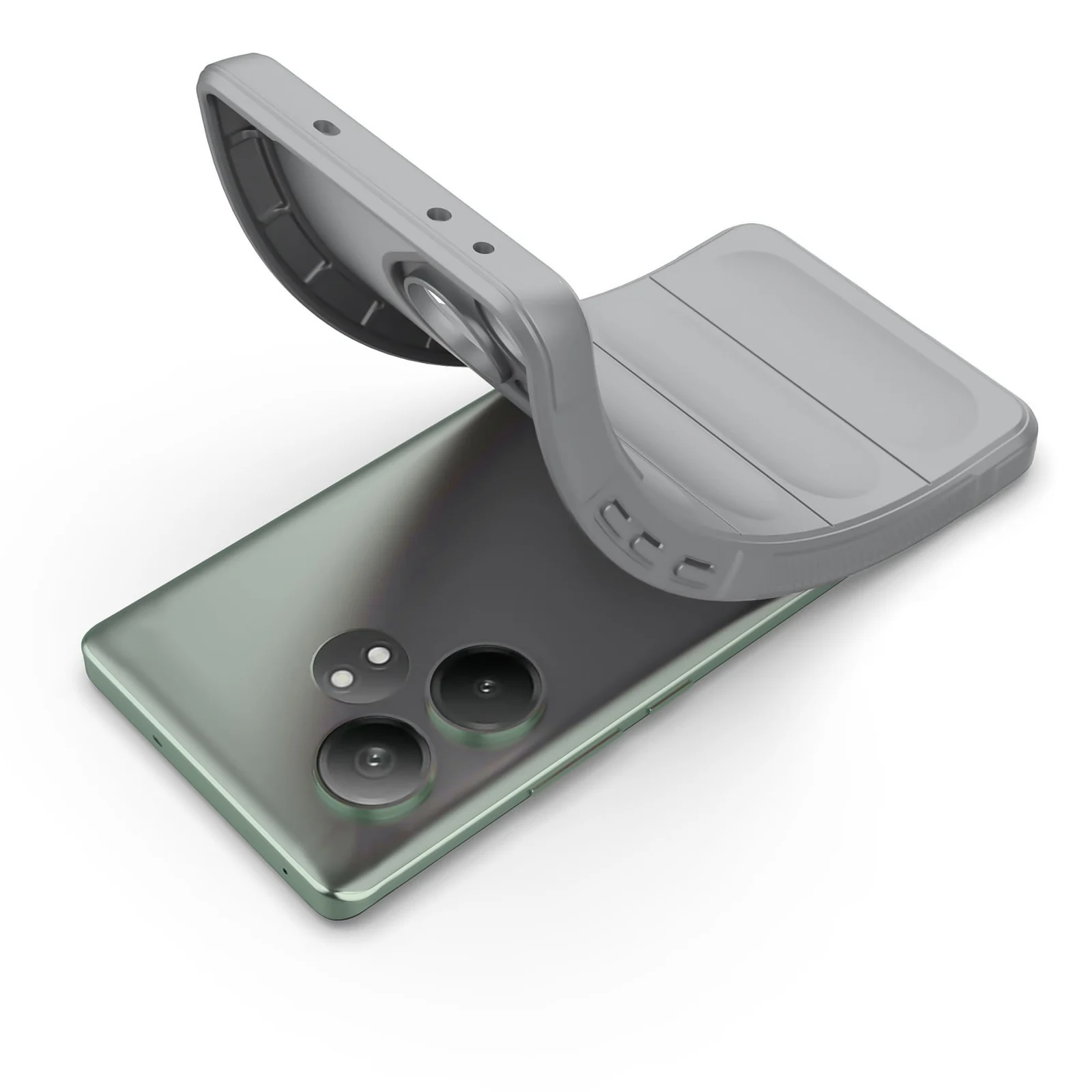 DL3 Mobilak Flexible Silicone and TPU Protective Case with Camera Protection for realme GT6 / GT Neo6 / GT Neo 6 SE / GT 6T - Gray