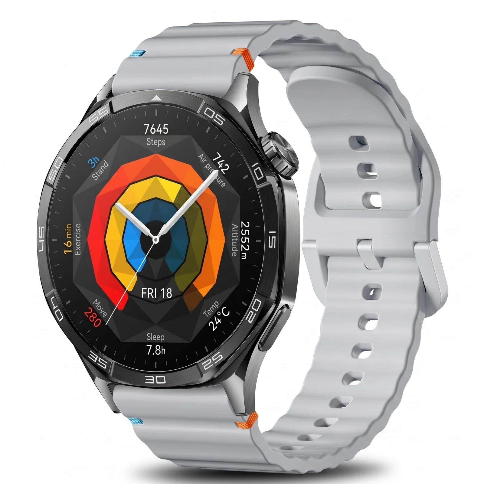 DL3 Mobilak Silicone Sport Band 22MM Strap For Xiaomi Redmi Watch 5 Actie/5 Lite/Samsung Galaxy Watch 3 45mm/Watch 46mm/Gear S3/Huawei watch GT5 GT4 GT3 GT2 GT 46MM/GT2E/GT3 Pro GT 5 Pro (Bright) - Bright Grey