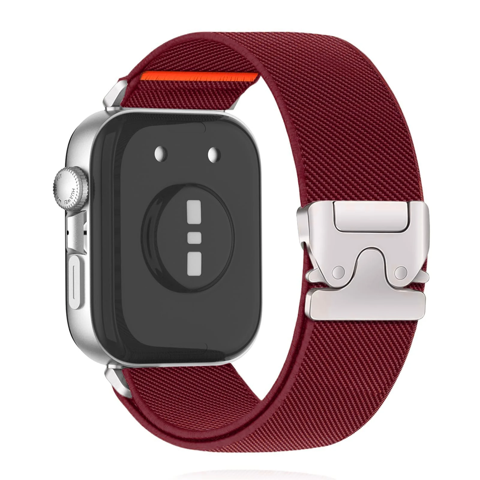 DL3 Mobilak Nylon Strap for Huawei Watch Fit 4/Fit 4 Pro/Fit 3, Men's and Women's, Stretchy Parachute buckle Strap, Sport Elastic Braided Replacement Band for Huawei Watch Fit 3/4/4 Pro - Wine Red