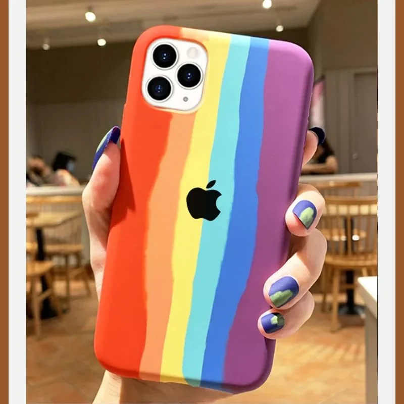DL3 Mobilak Liquid Silicone Protective Case for iPhone 14 (6.1 Inch) with Camera Protection and Microfiber Lining - Multicolor 2