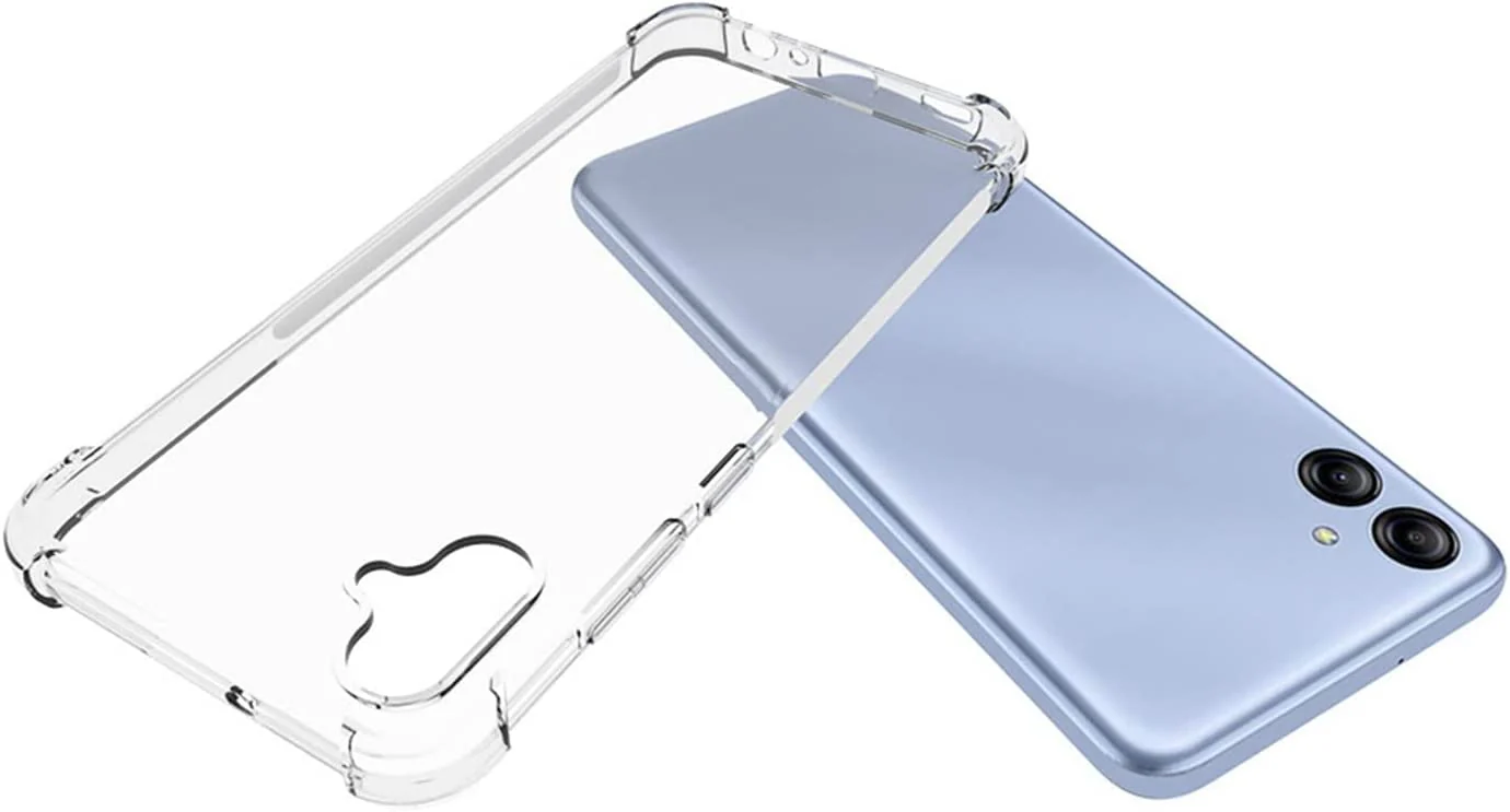 DL3 Mobilak Case Compatible with Samsung Galaxy A04e, Cover Silicone TPU Gorilla Anti-shock Protector Camera Shockproof Corners For Samsung Galaxy A04e - Clear