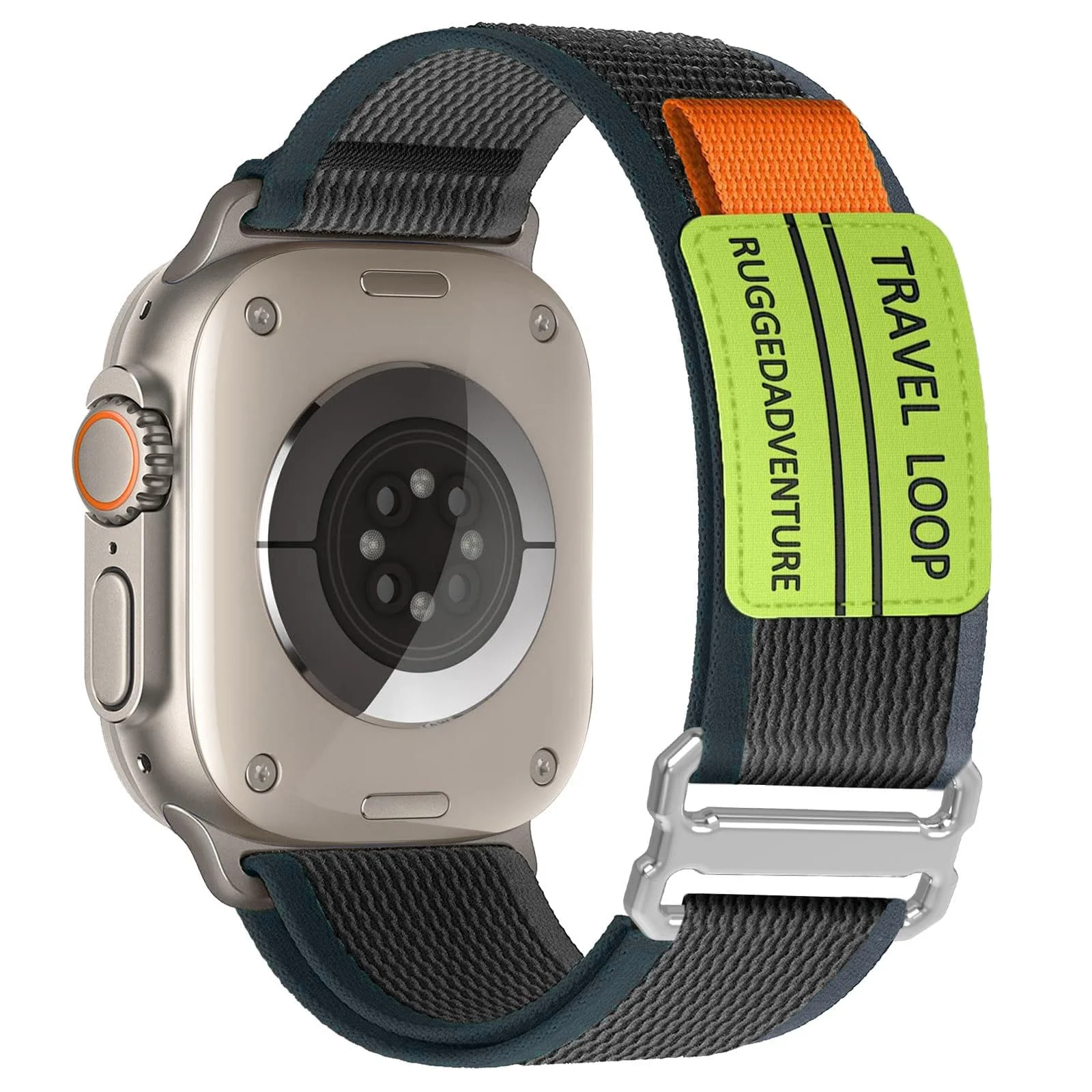 DL3 Mobilak Trail Loop Strap for Apple Watch Ultra Band 49mm 45mm 44mm 42mm iWatch Ultra Band Men Women, Rugged Sport Strap Soft Nylon Wristband for iWatch Ultra 2 Bands Series 9 8 7 6 5 4 3 2 1 SE - Blue Black