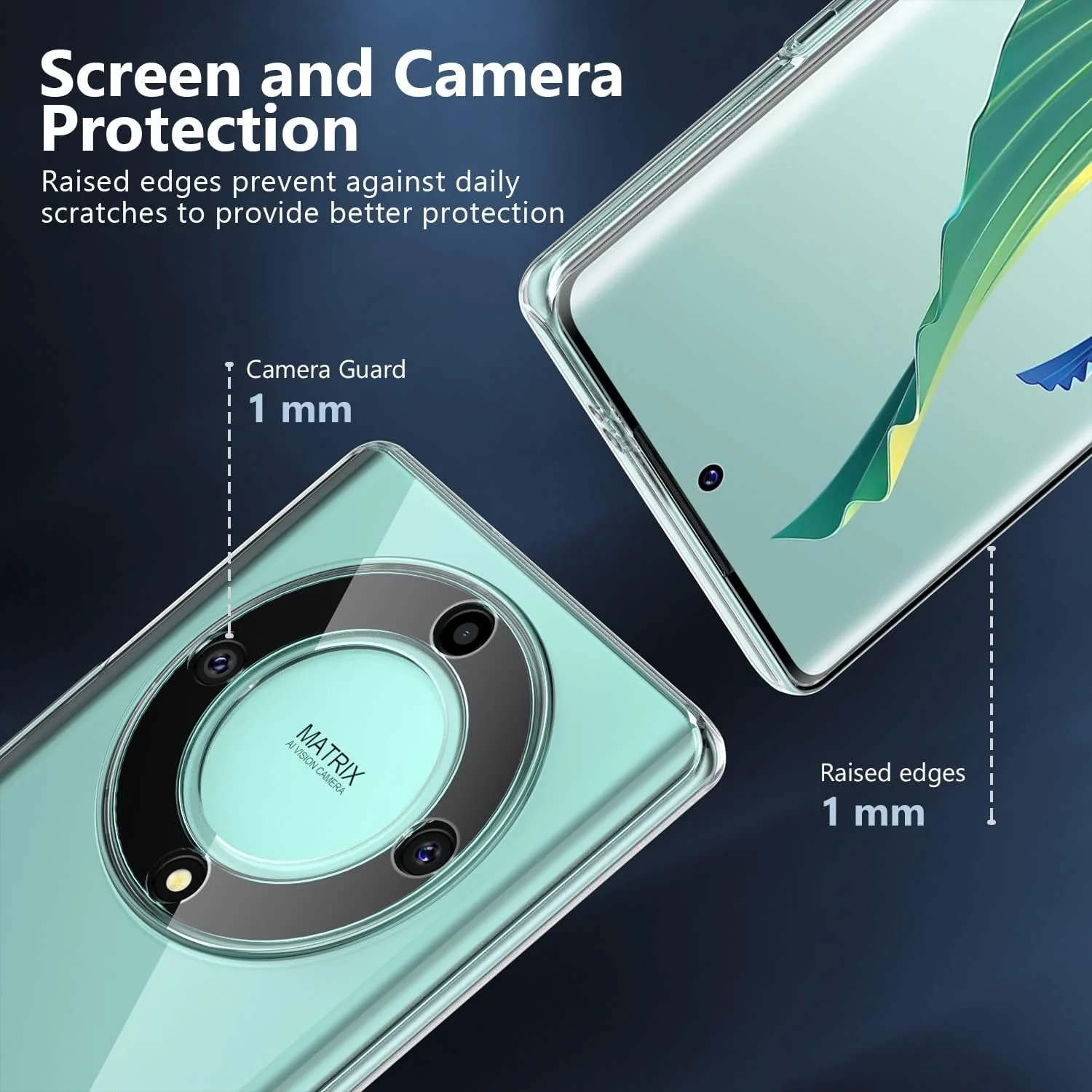 DL3 Mobilak Case Compatible with Honor X9a 5G / Honor Magic 5 Lite Case Crystal Soft TPU Gel Case Flexible Silicone Anti-Scratch Camera Protection TPU Cover - Clear