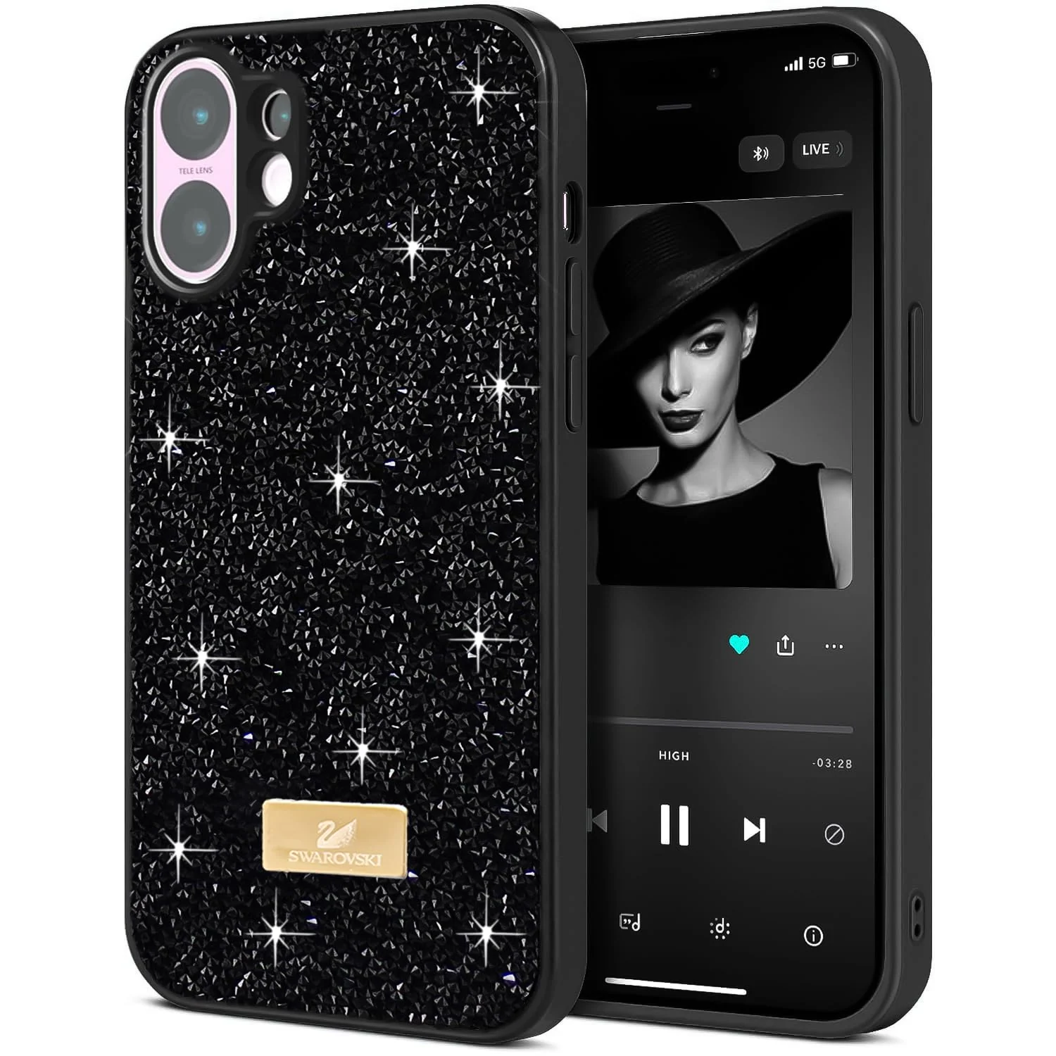 Vivo V60 5G — DL3 Mobilak Glitter Protective Case for vivo V60 5G, Supports wireless charging, Shock-absorbing protection, Scratch-resistant surface