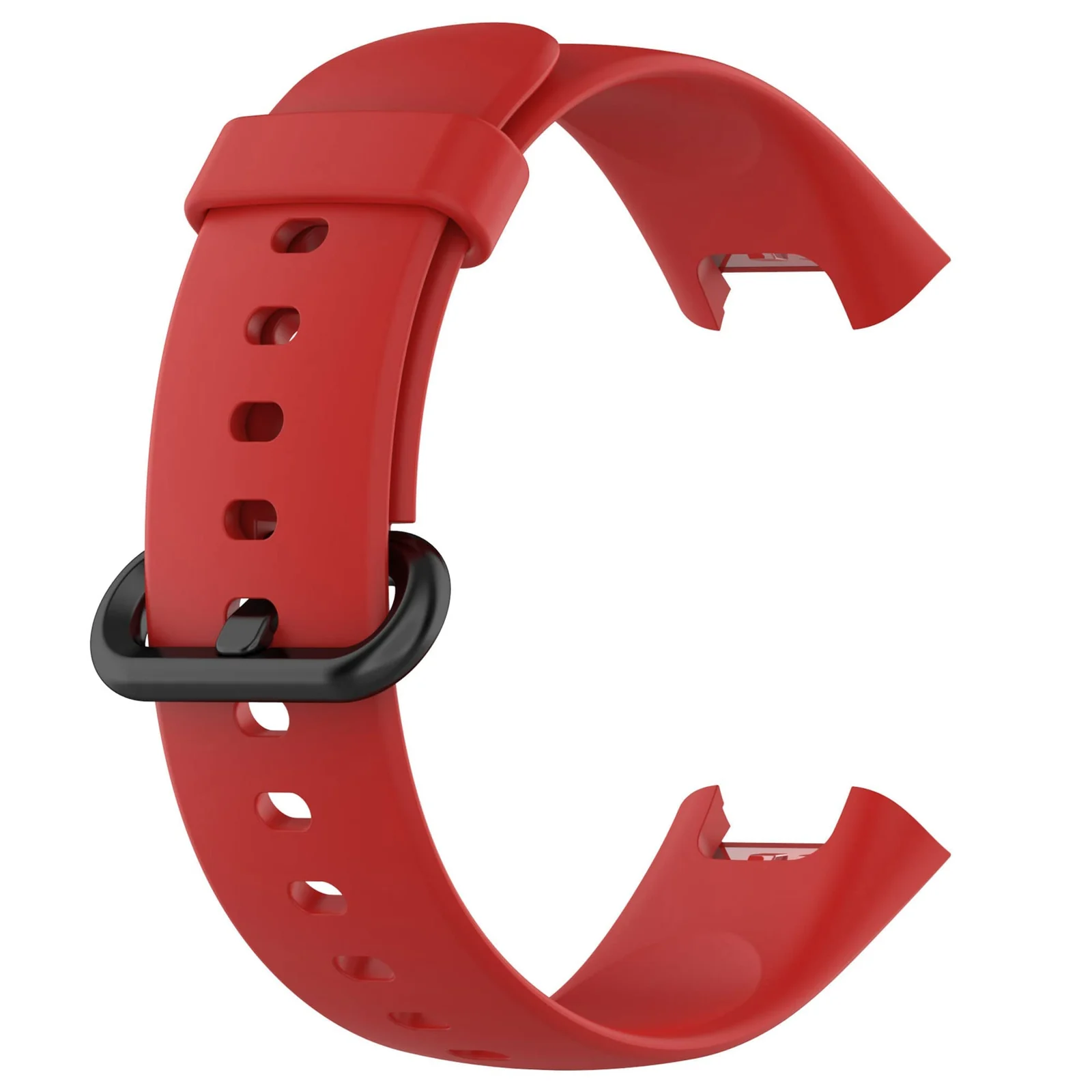 DL3 Mobilak Strap Compatible with Xiaomi Redmi Watch 2 Lite/Poco Watch/Redmi Watch 2 / Horloge 2 Soft Replacement Sport Silicone Strap (Red), unisex-adult - Black