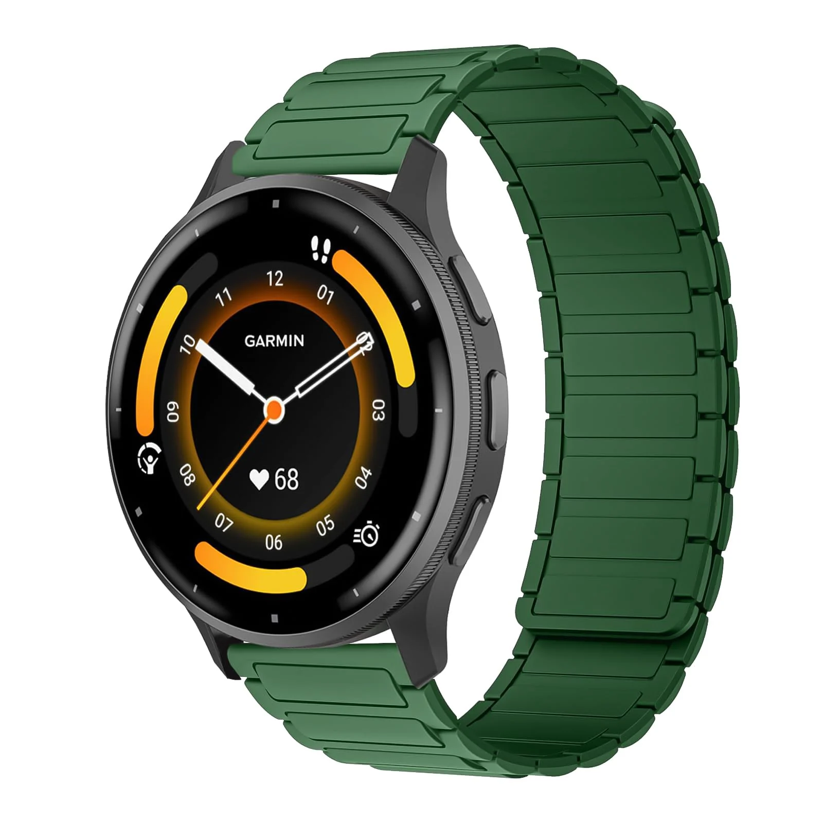 DL3 Mobilak 18mm Silicone Magnetic Strap for Huawei Watch GT 6 41mm/Watch5 42mm/GT 5 Pro 42 mm/GT 5 41mm/GT4 41 mm, Magnetic Replacement Band for Garmin Venu 3S/Fossil Women's Gen 6 - Green