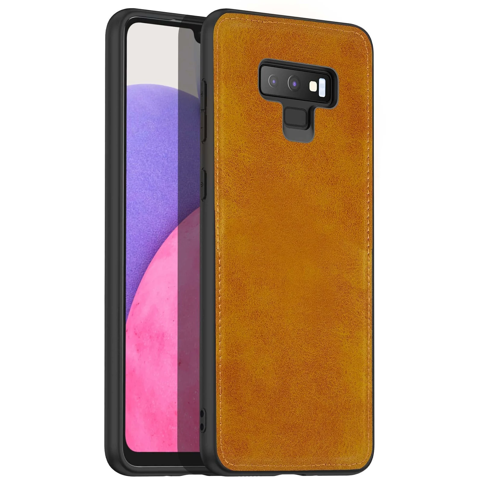 Dl3 Mobilak Case for Samsung note 9 Leather Case,Anti-Drop, Anti-Shock, Non-Slip Texture,Simple Cell Phong Cover (Black)